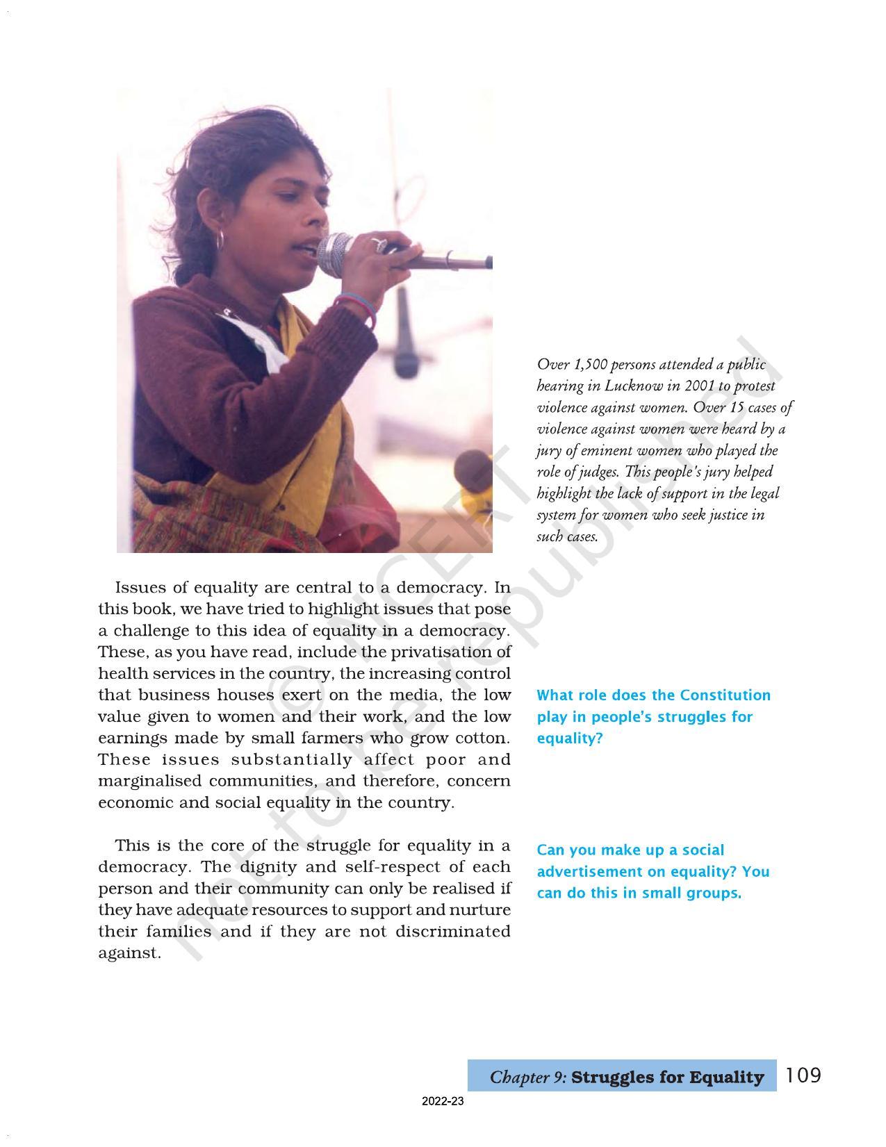 NCERT Book For Class 7 Social Science(Civics): Chapter 9-Struggles For ...