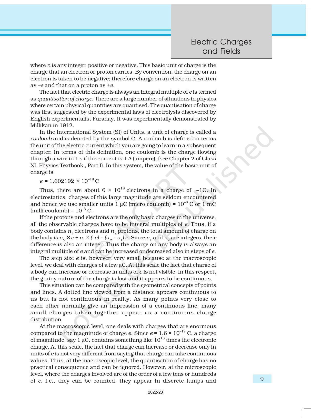 NCERT Book for Class 12 Physics Chapter 1 Electric Charges and Fields - Page 9