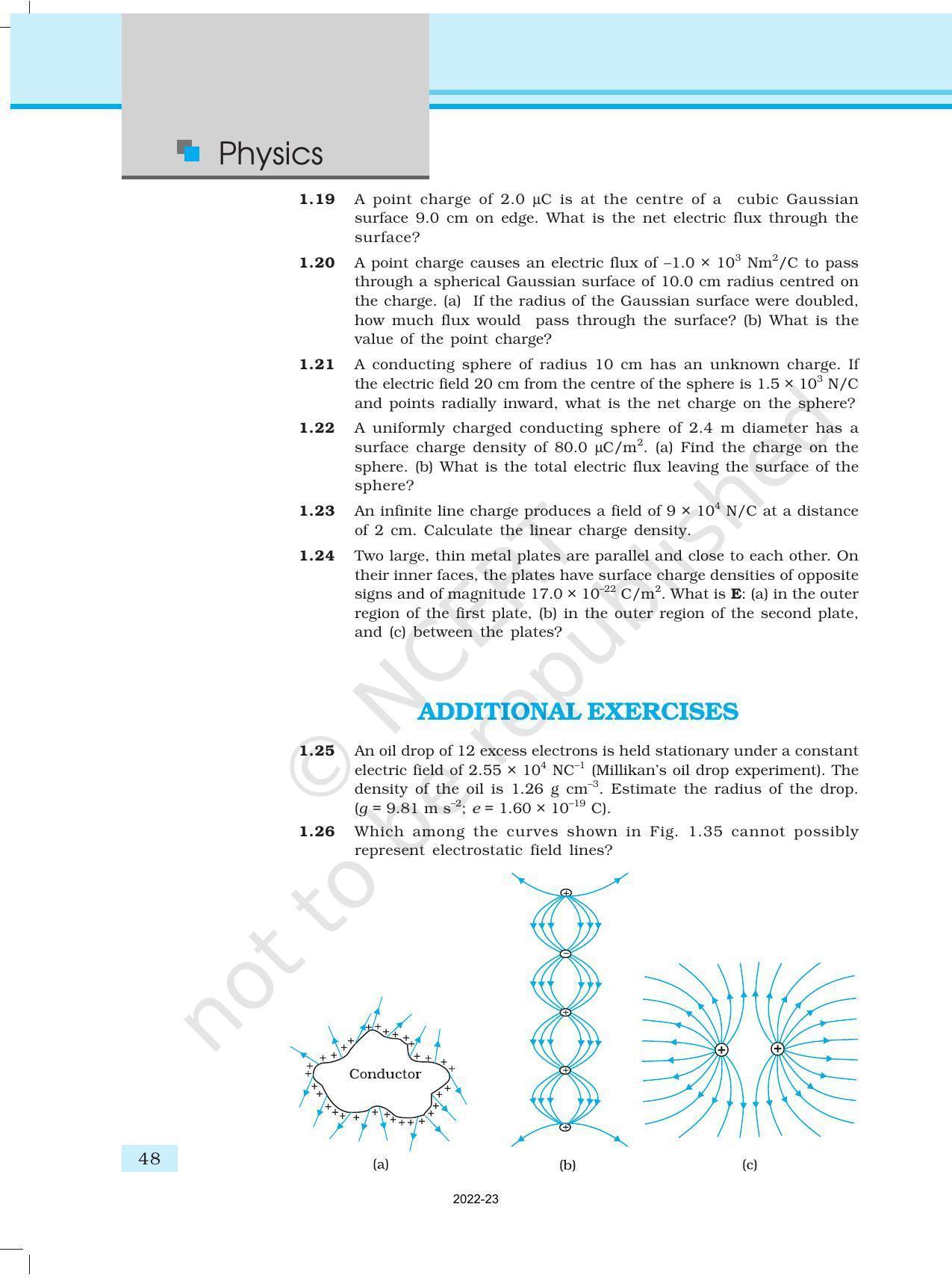 NCERT Book for Class 12 Physics Chapter 1 Electric Charges and Fields - Page 48