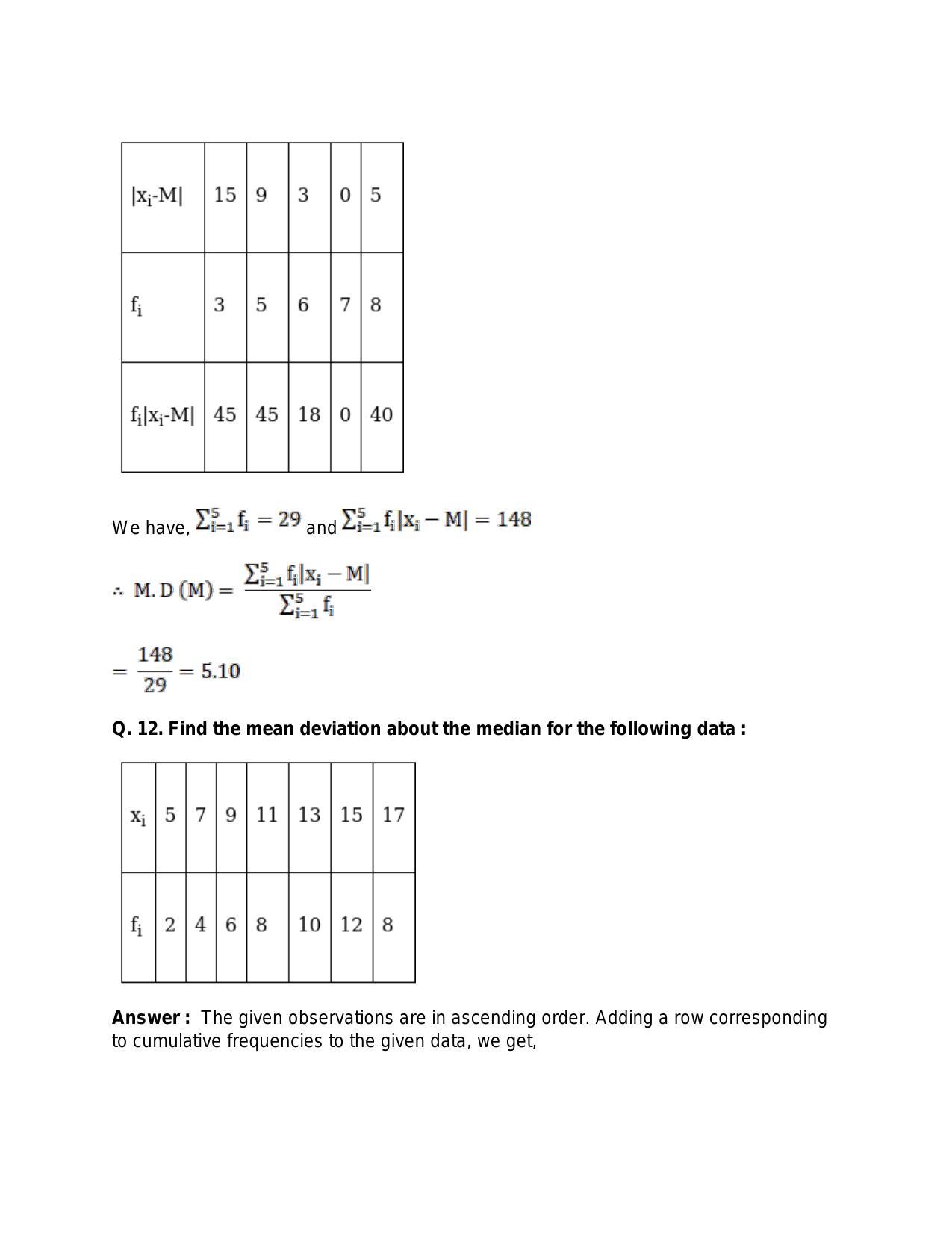 Chapter 30: Statistics: RS Aggarwal Class 11 Solutions  - Page 12