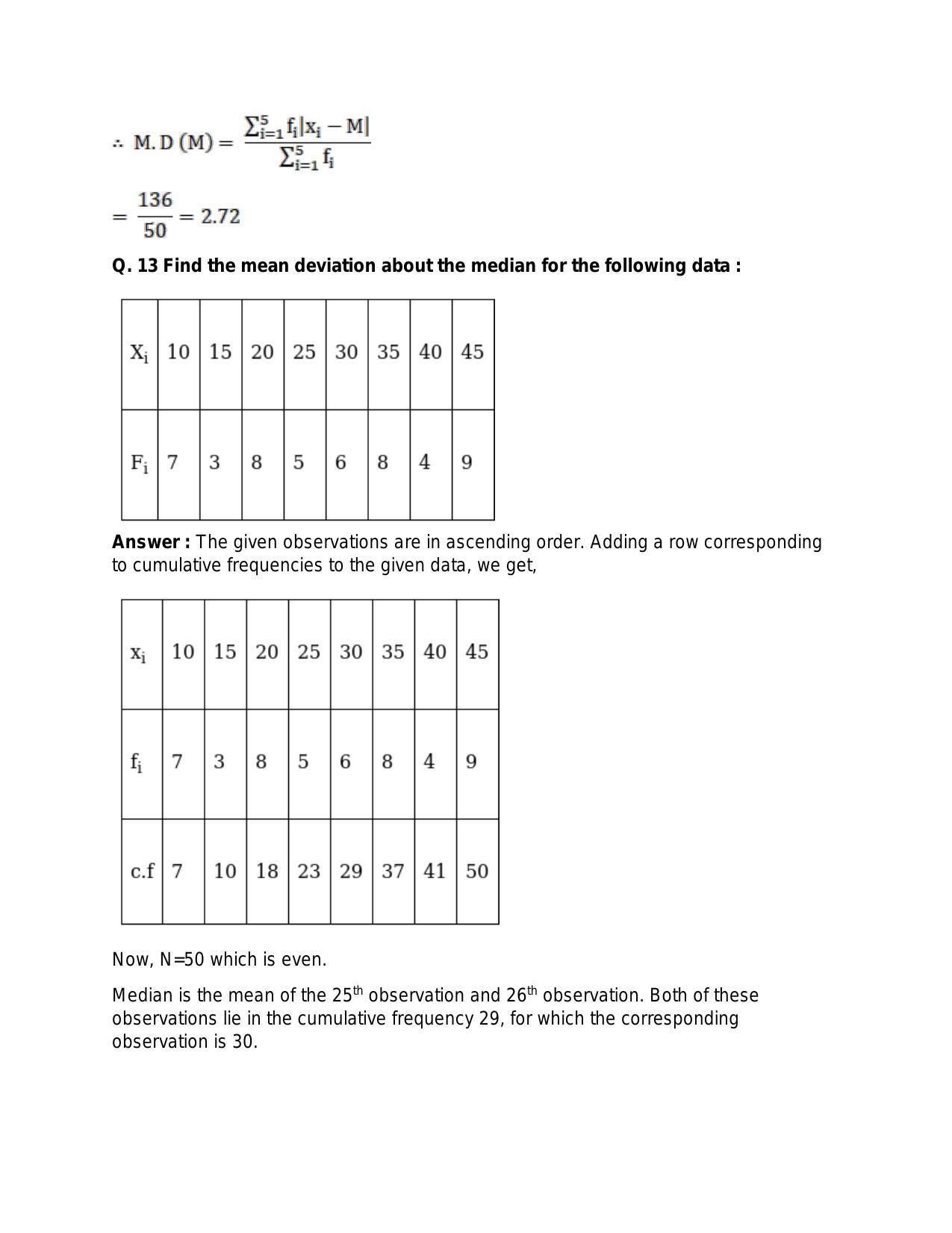 Chapter 30: Statistics: RS Aggarwal Class 11 Solutions  - Page 14