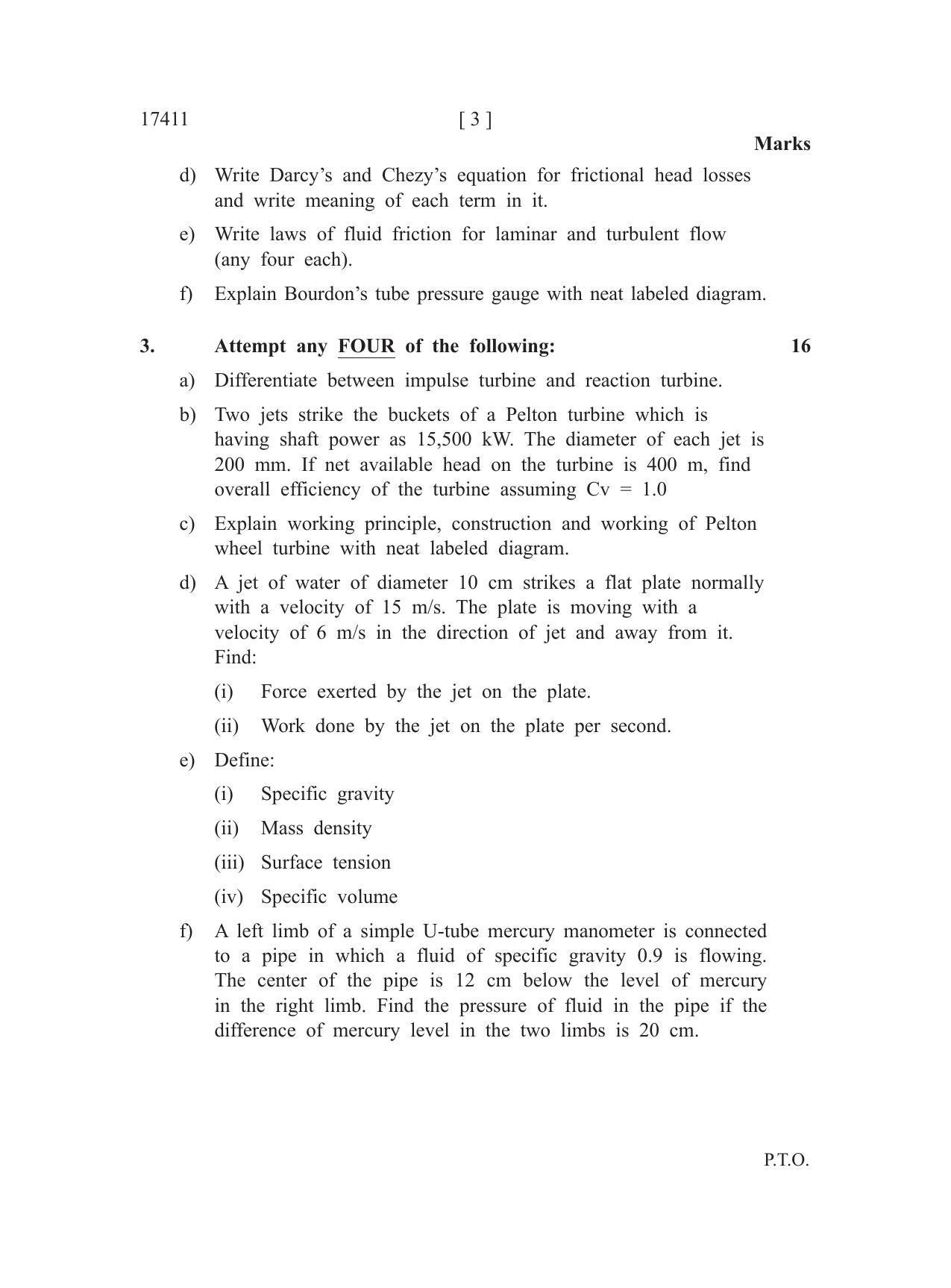 MSBTE Summer Question Paper 2019 - FLUID MECHANICS AND MACHINERY ...