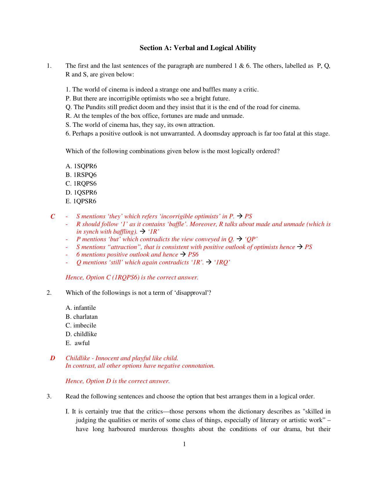 XAT 2015 Set D Question Papers - Page 2