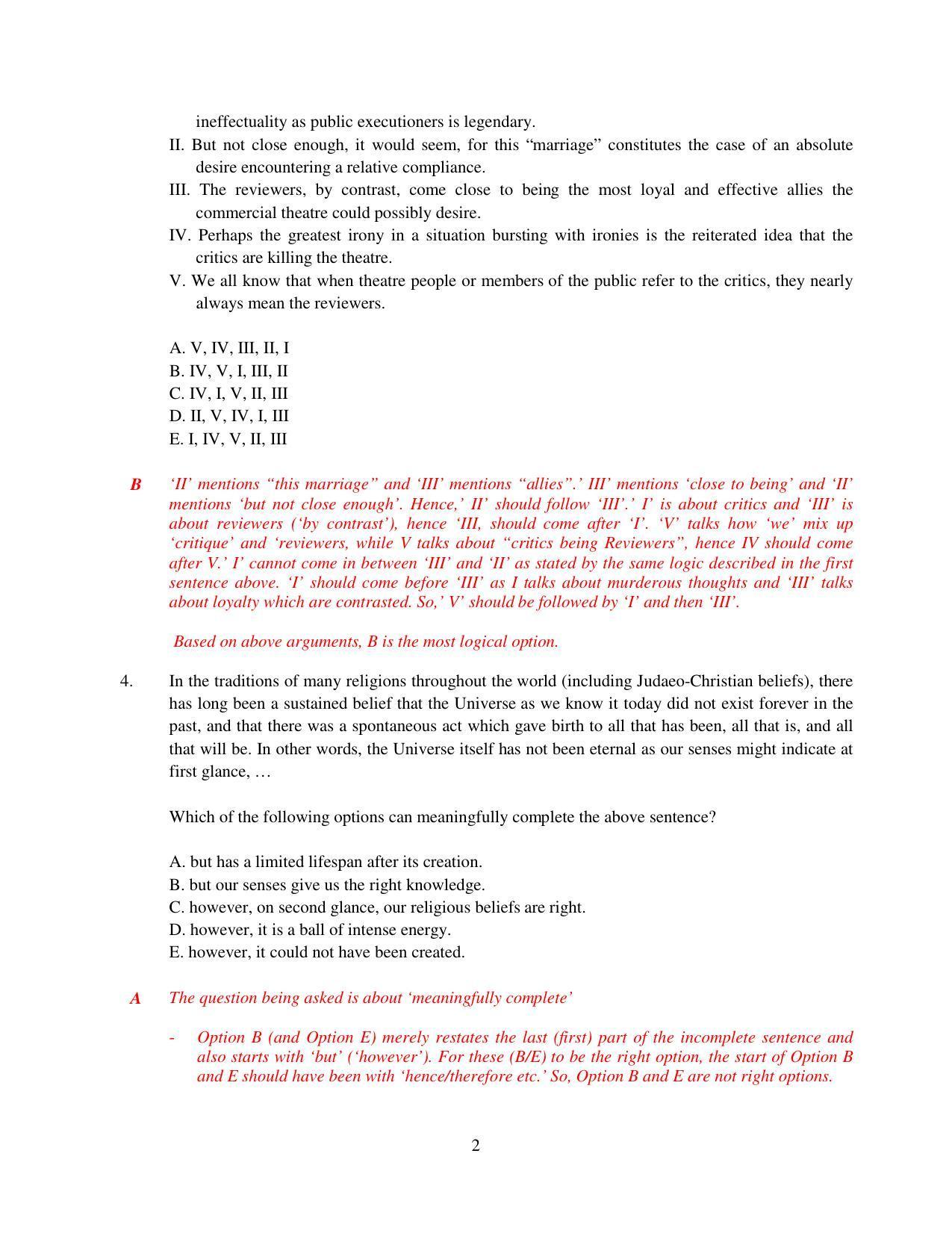 XAT 2015 Set D Question Papers - Page 3