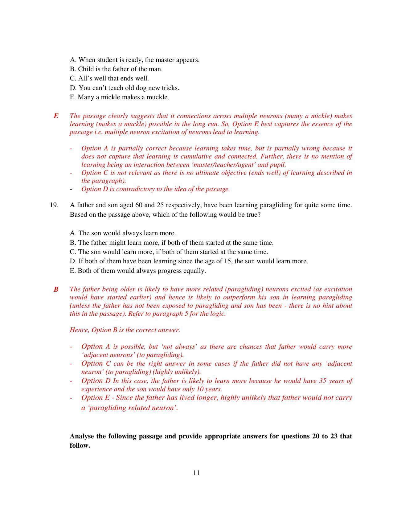 XAT 2015 Set D Question Papers - Page 12