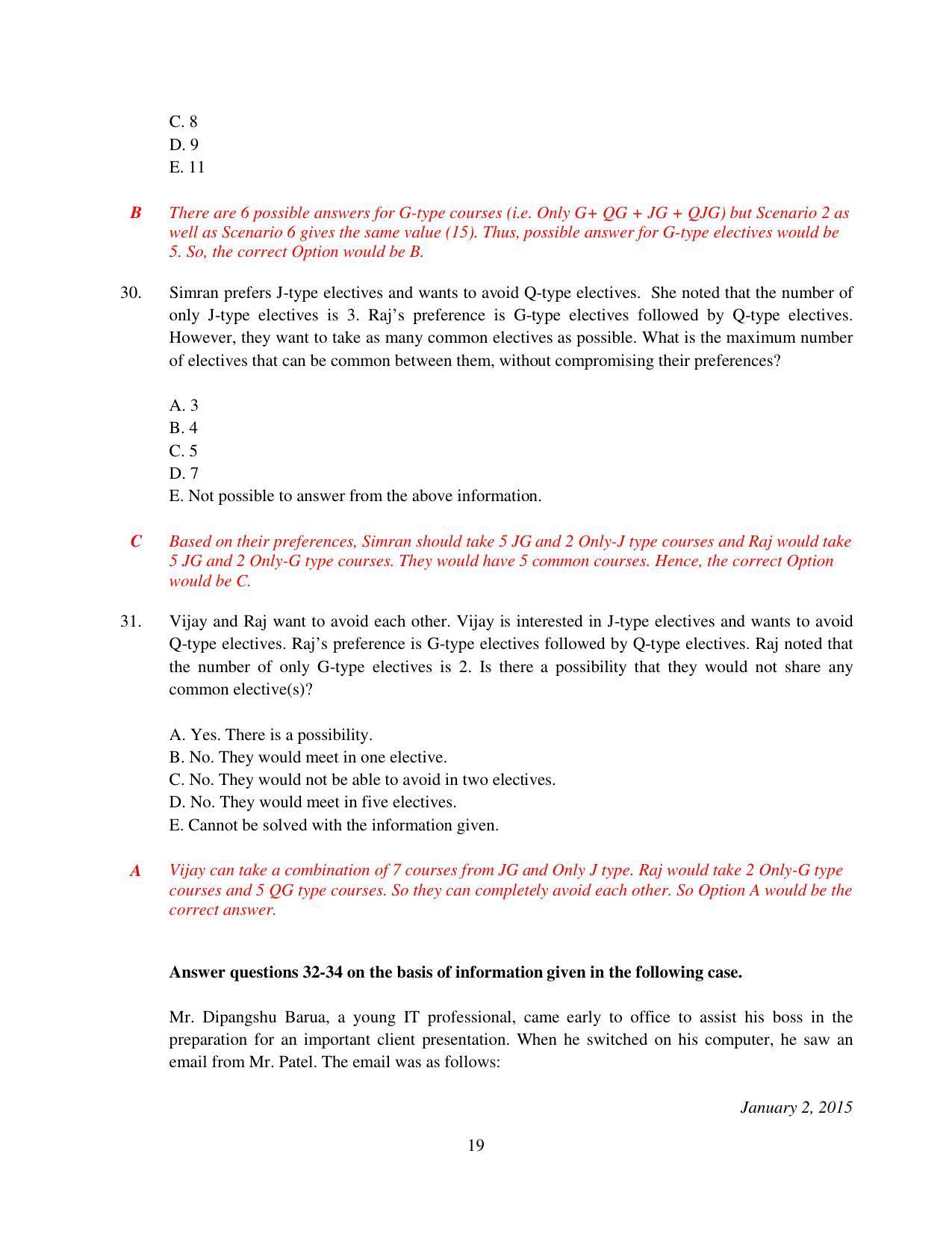 XAT 2015 Set D Question Papers - Page 20