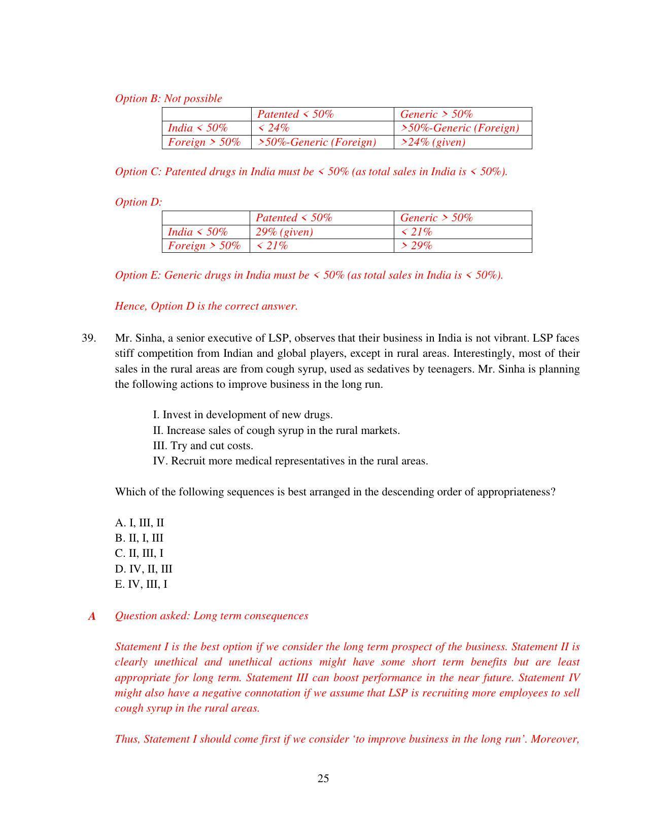 XAT 2015 Set D Question Papers - Page 26