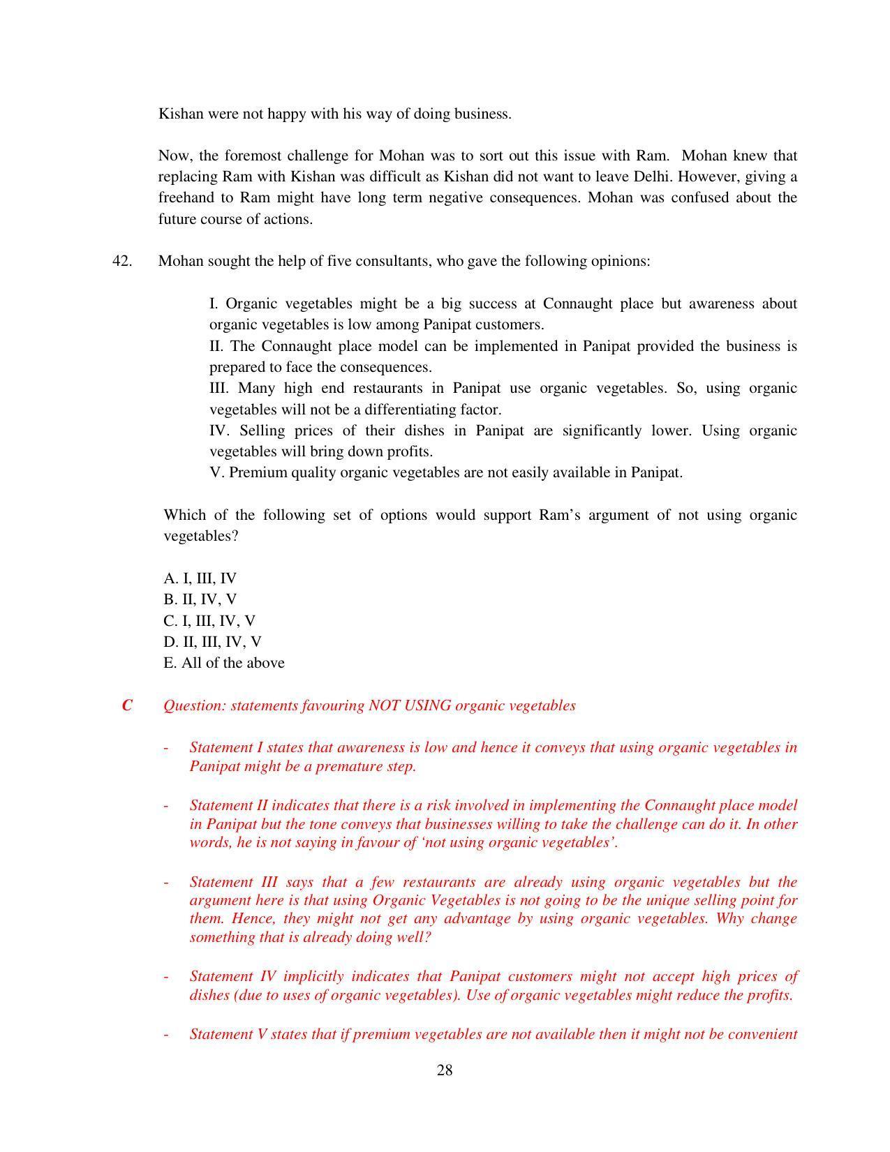 XAT 2015 Set D Question Papers - Page 29