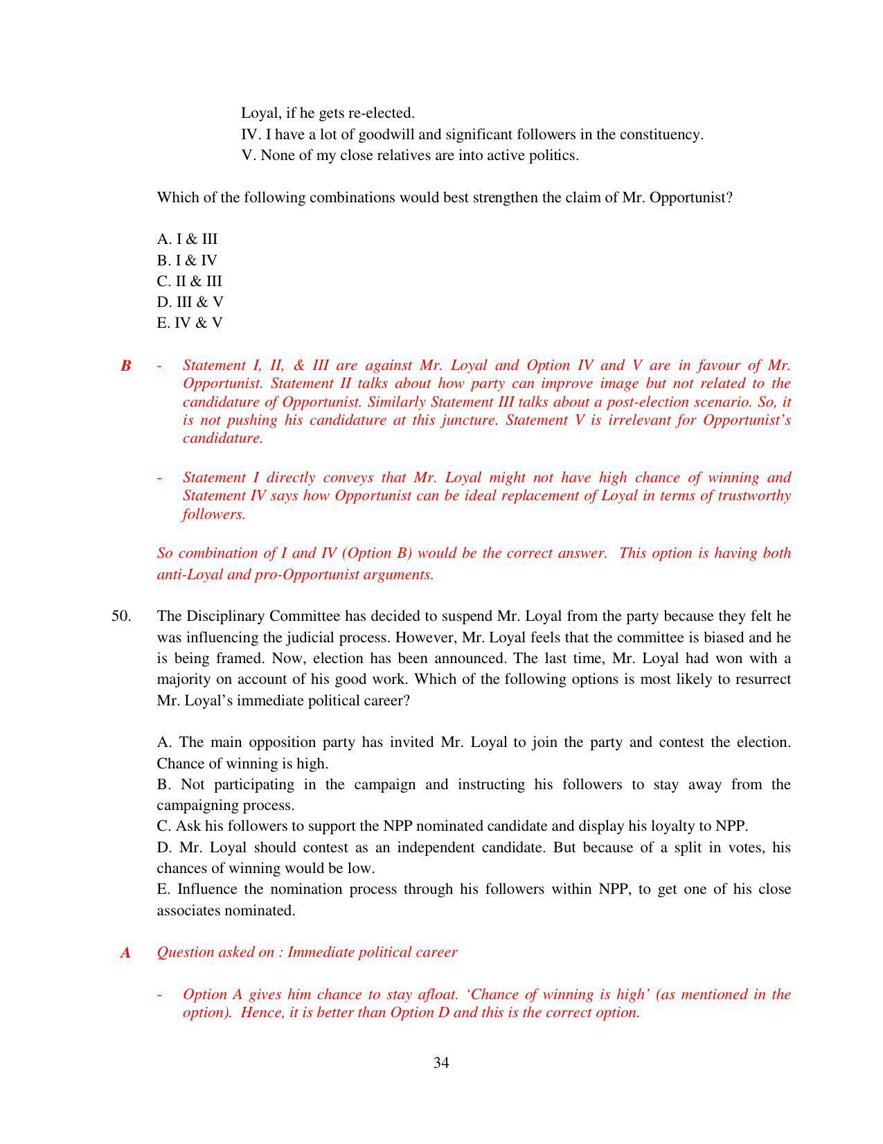 XAT 2015 Set D Question Papers - Page 35