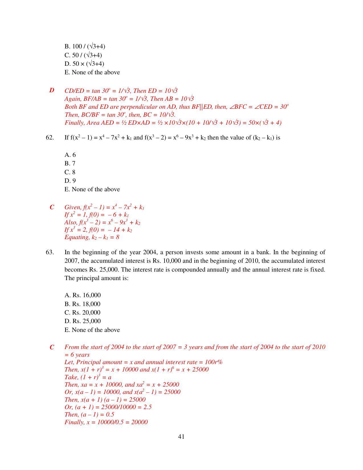 XAT 2015 Set D Question Papers - Page 42