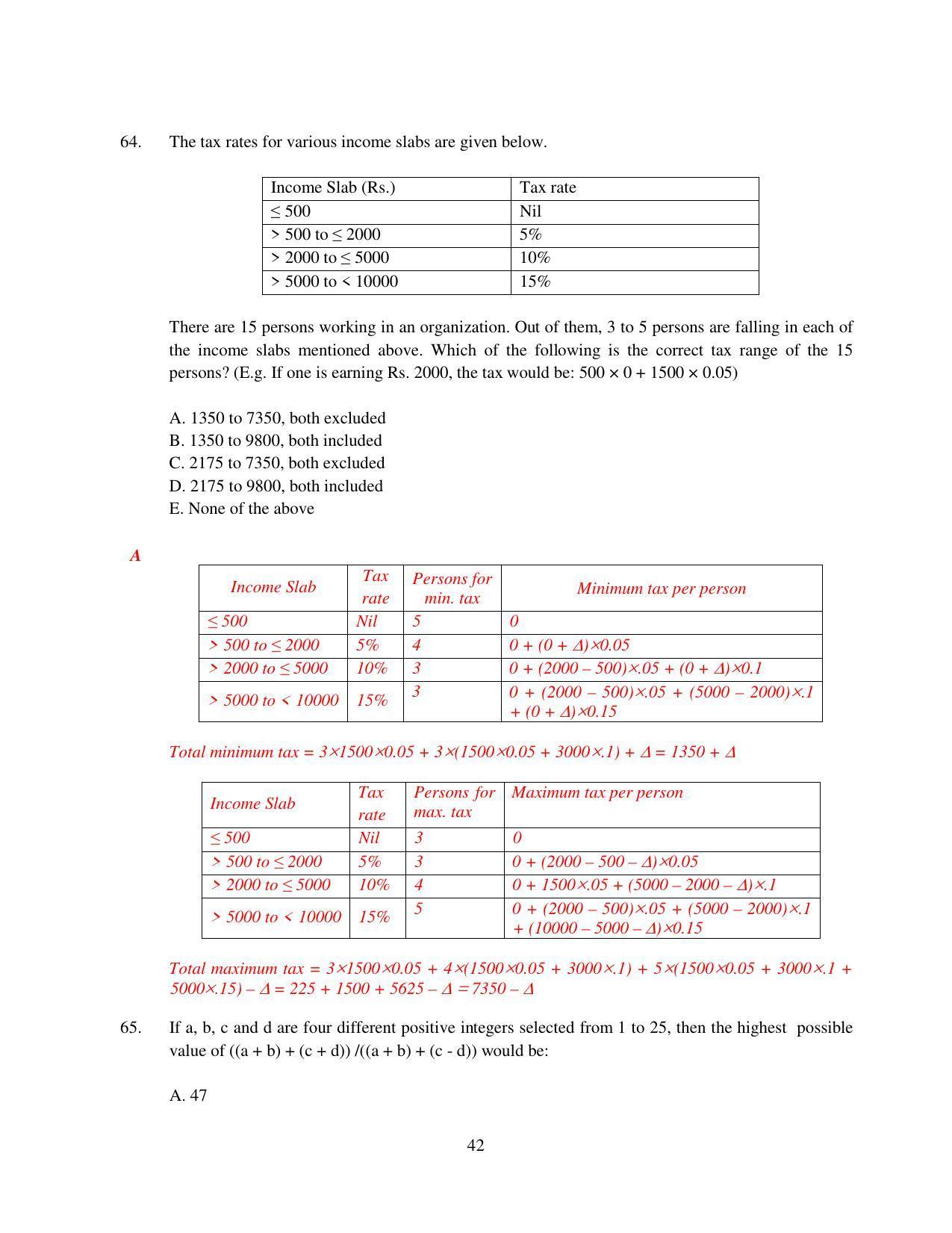 XAT 2015 Set D Question Papers - Page 43