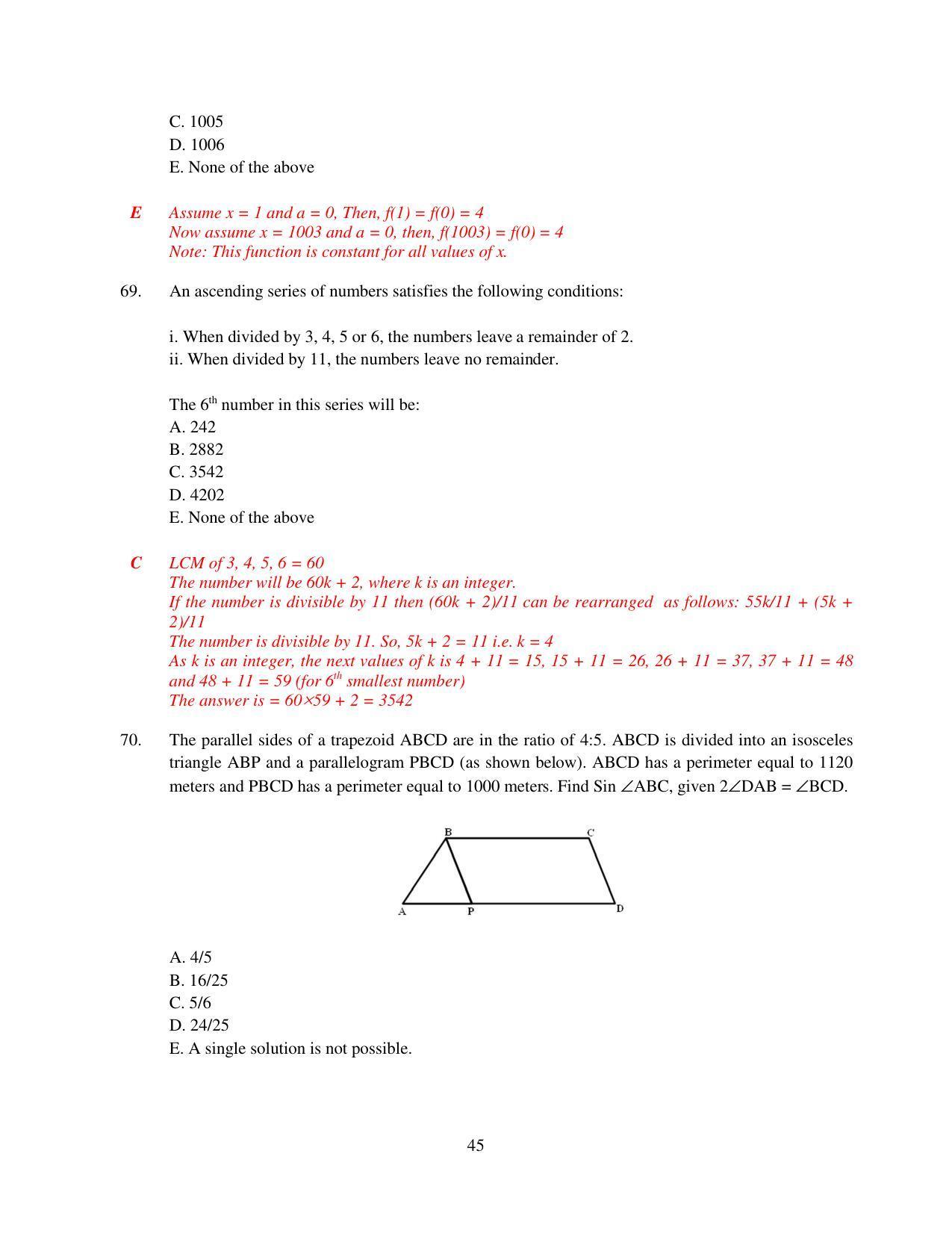 XAT 2015 Set D Question Papers - Page 46