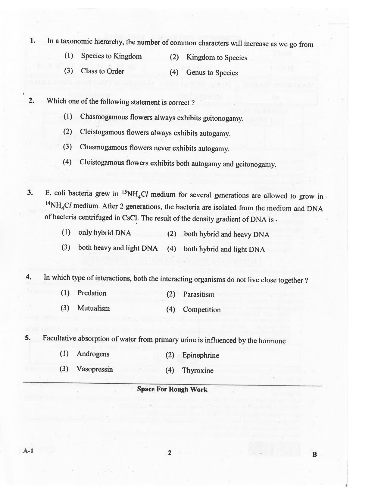 KCET Biology 2016 Question Papers - Page 2