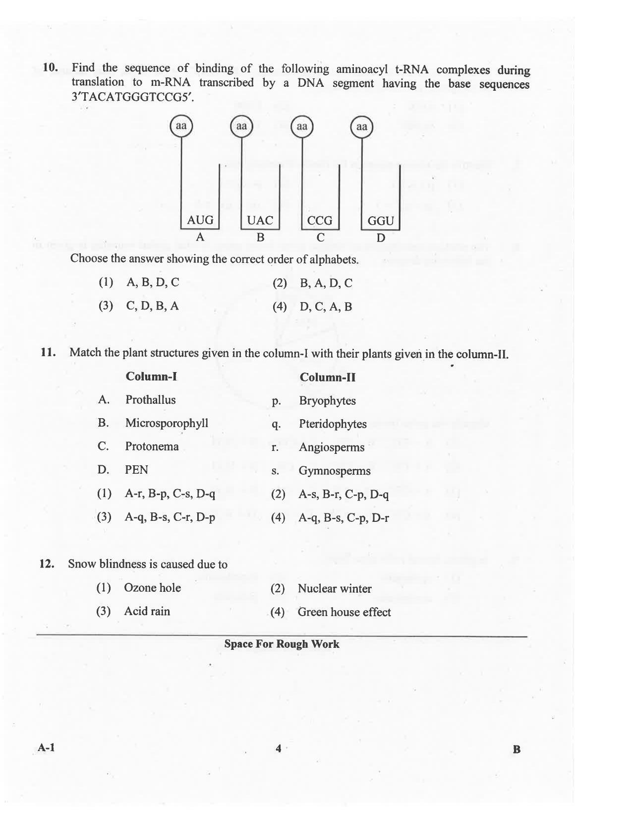 KCET Biology 2016 Question Papers - Page 4