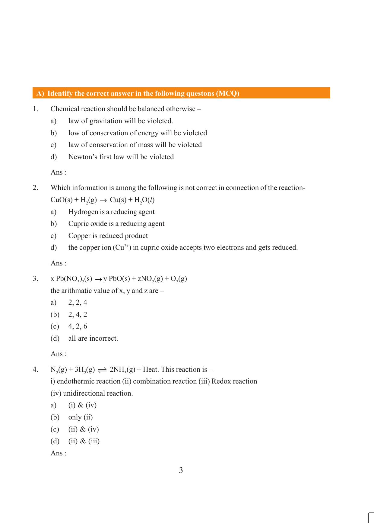 Tripura Board Class 10 Science English Version Workbooks - Page 9