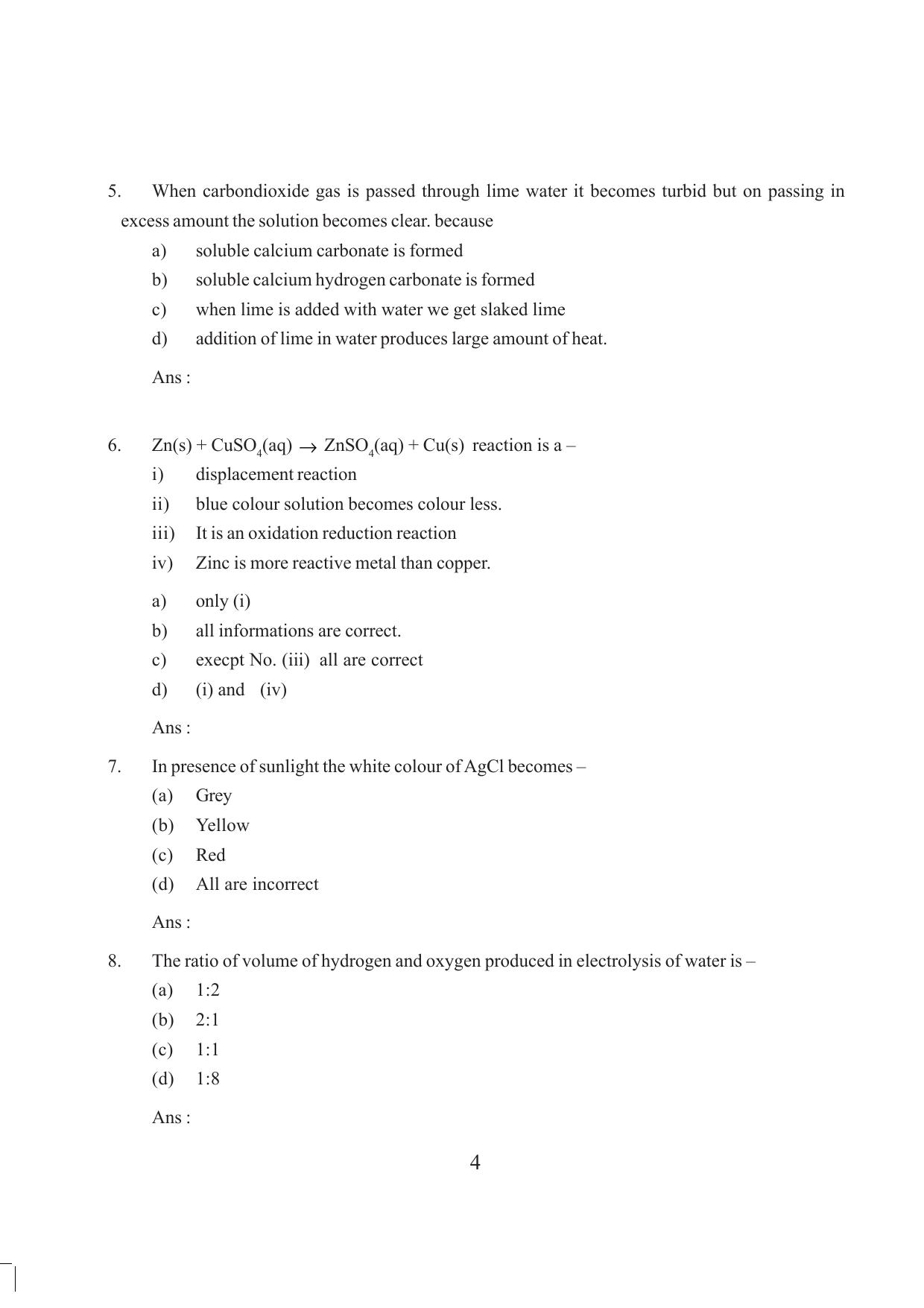 Tripura Board Class 10 Science English Version Workbooks - Page 10