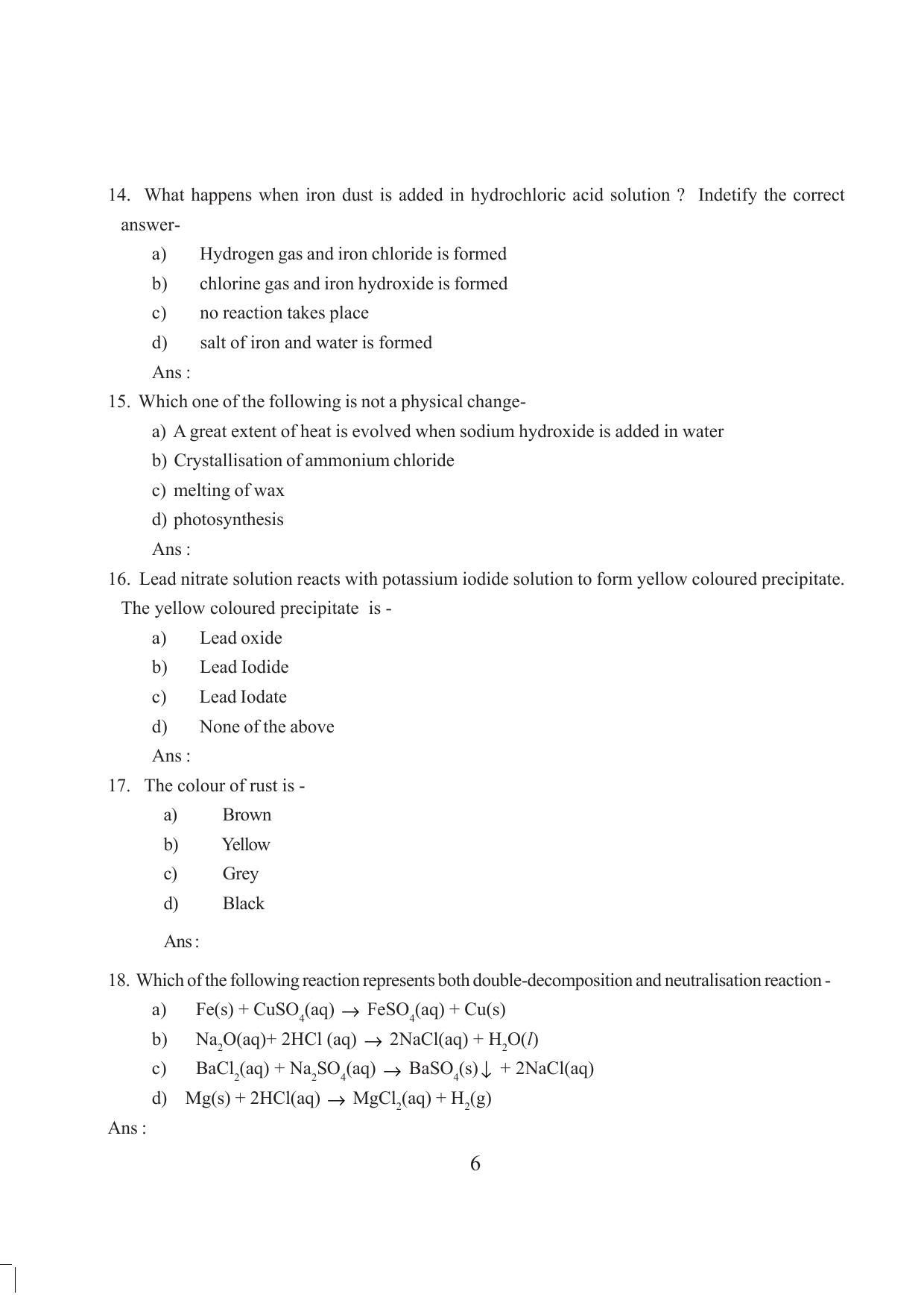 Tripura Board Class 10 Science English Version Workbooks - Page 12