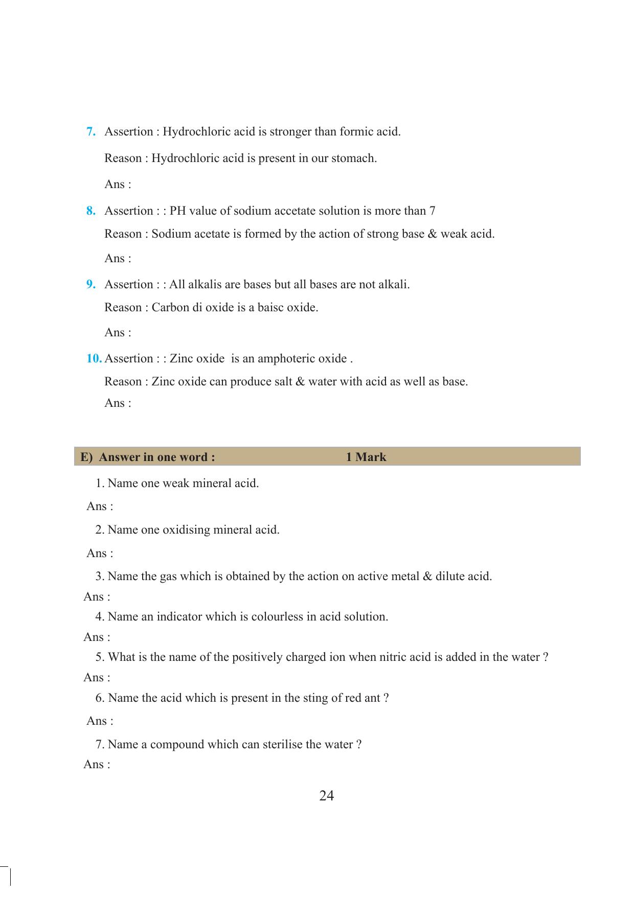 Tripura Board Class 10 Science English Version Workbooks - Page 30