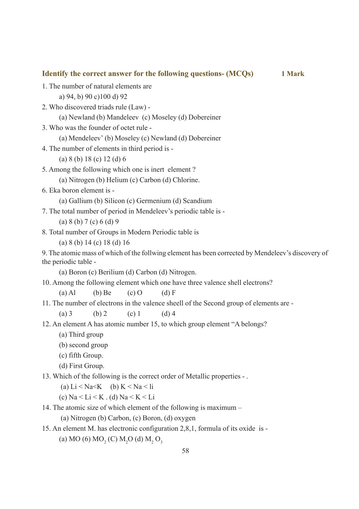 Tripura Board Class 10 Science English Version Workbooks - Page 64