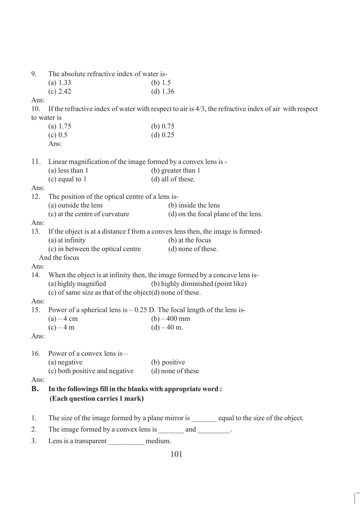 Tripura Board Class 10 Science English Version Workbooks - Page 107