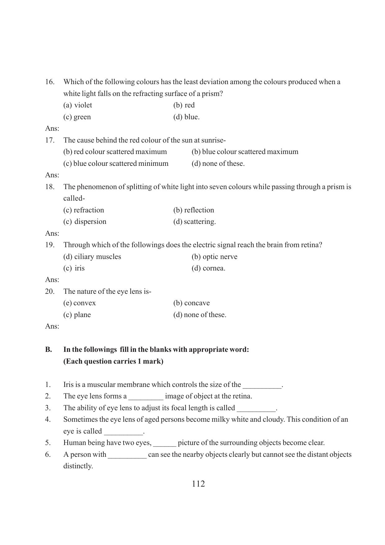 Tripura Board Class 10 Science English Version Workbooks - Page 118