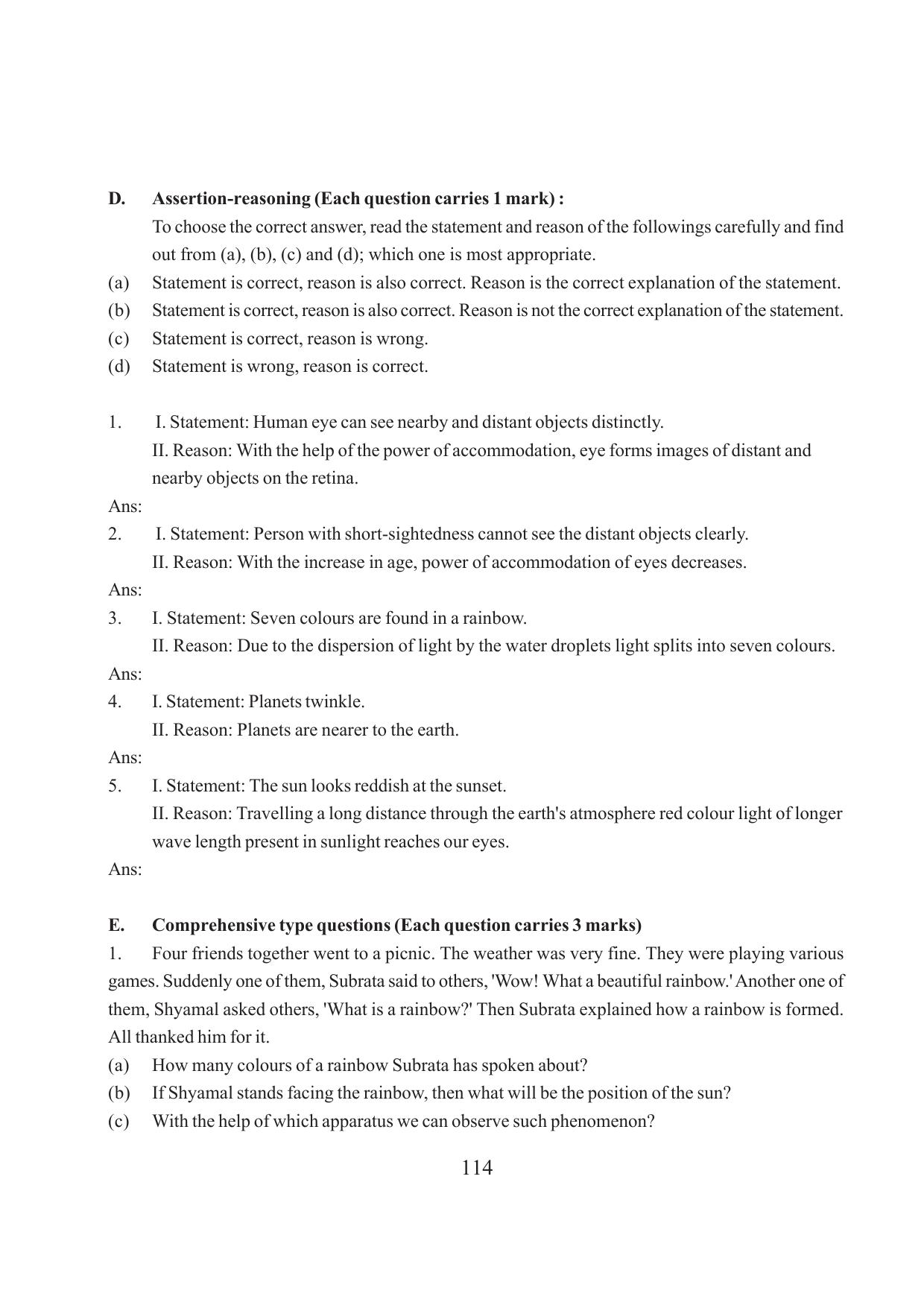 Tripura Board Class 10 Science English Version Workbooks - Page 120