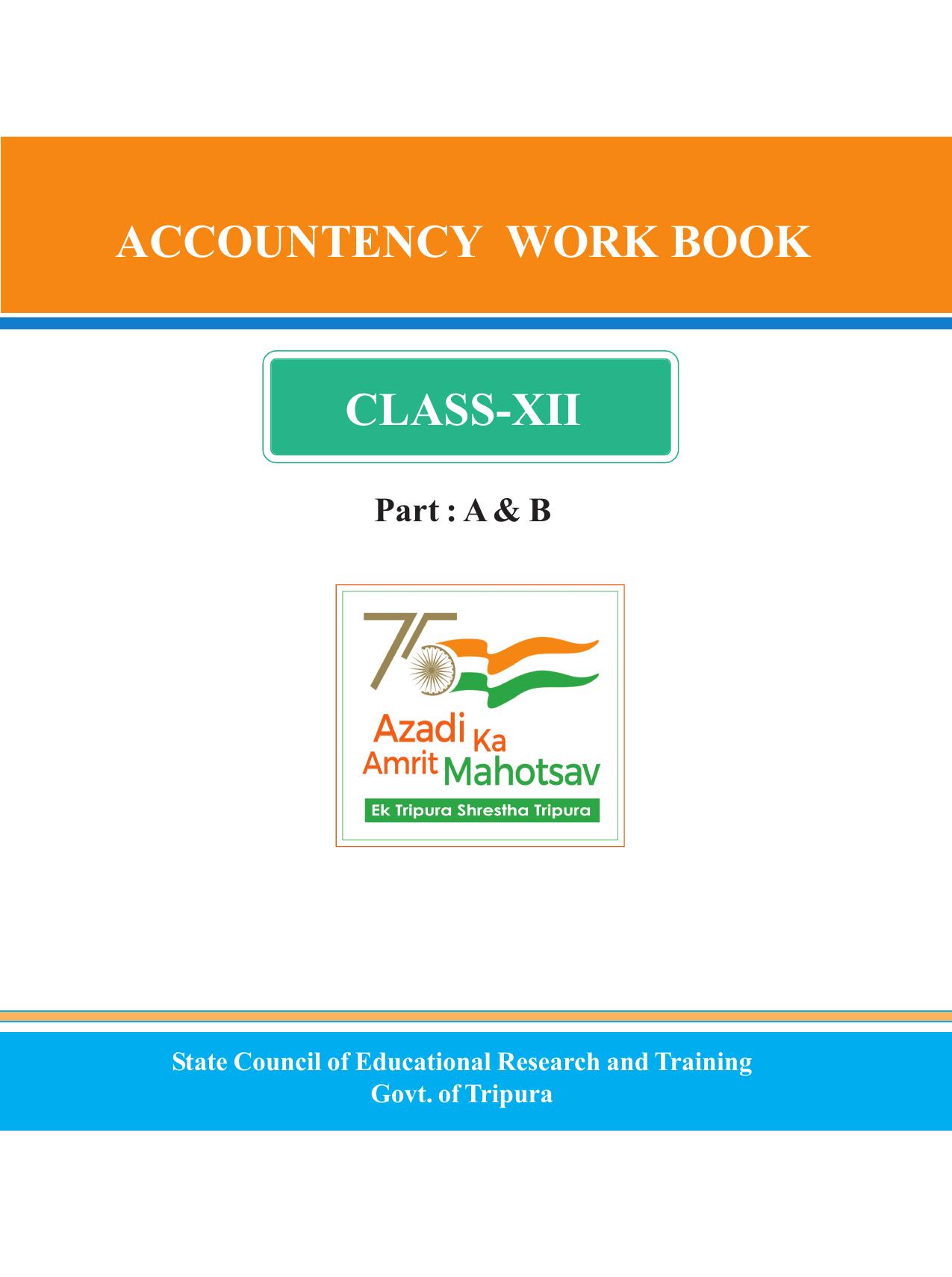 Tripura Board Class 12 Accountency English Version Workbooks - Page 1