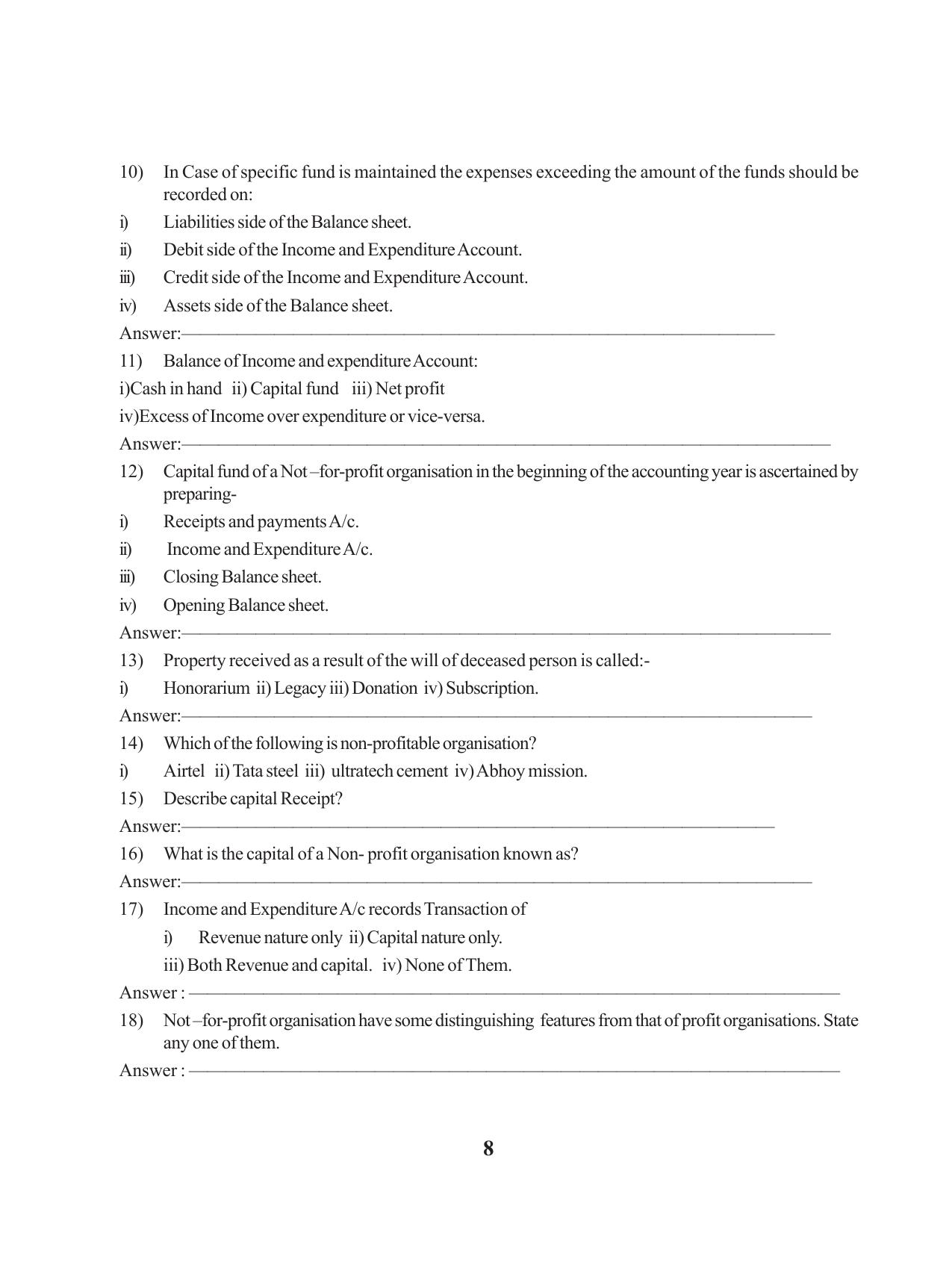 Tripura Board Class 12 Accountency English Version Workbooks - Page 12