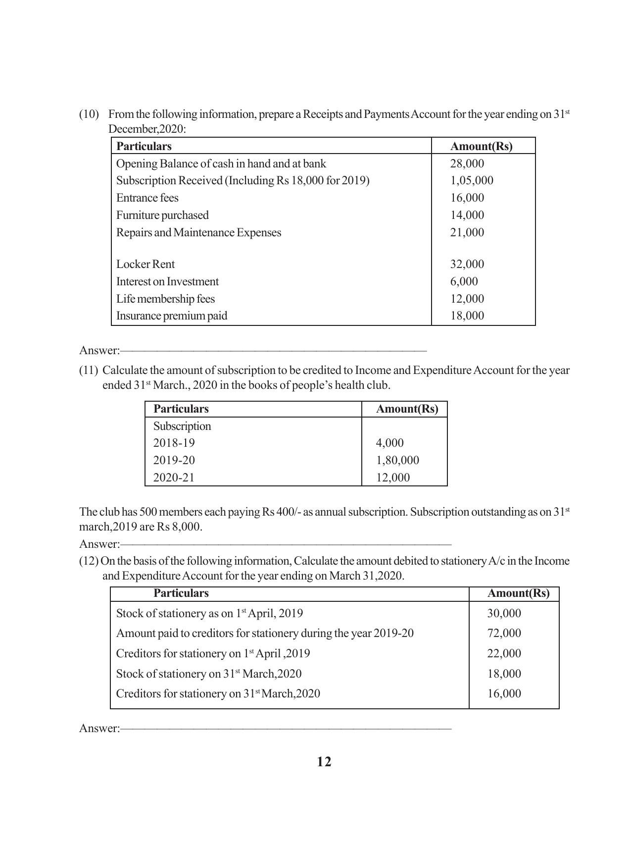 Tripura Board Class 12 Accountency English Version Workbooks - Page 16