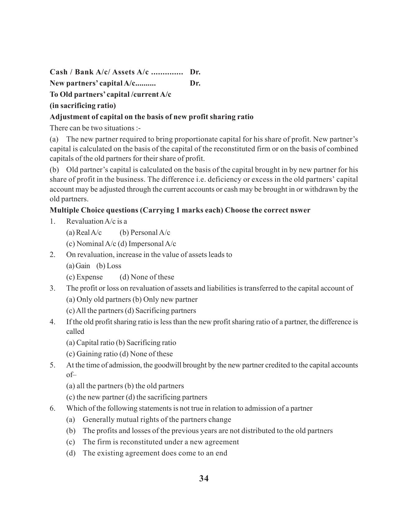 Tripura Board Class 12 Accountency English Version Workbooks - Page 38