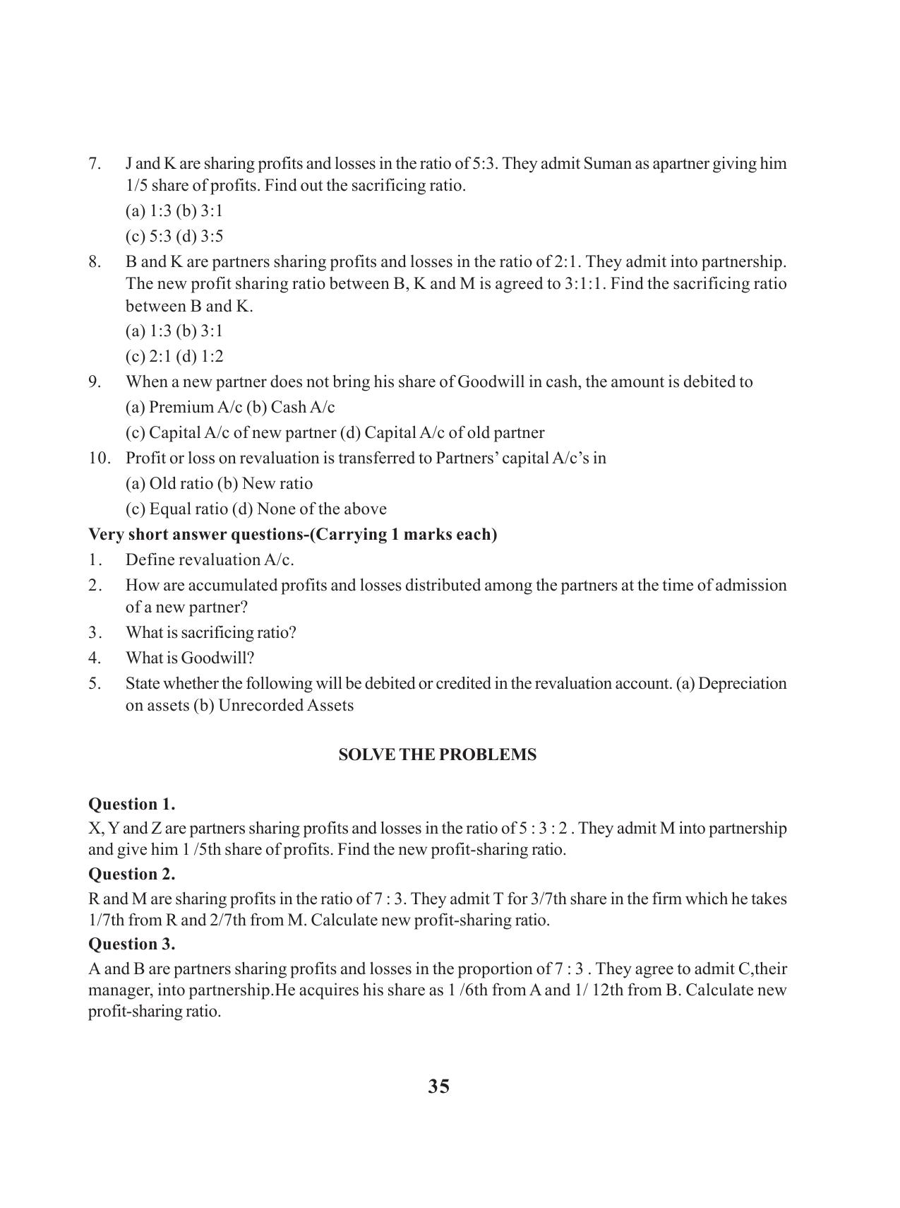 Tripura Board Class 12 Accountency English Version Workbooks - Page 39