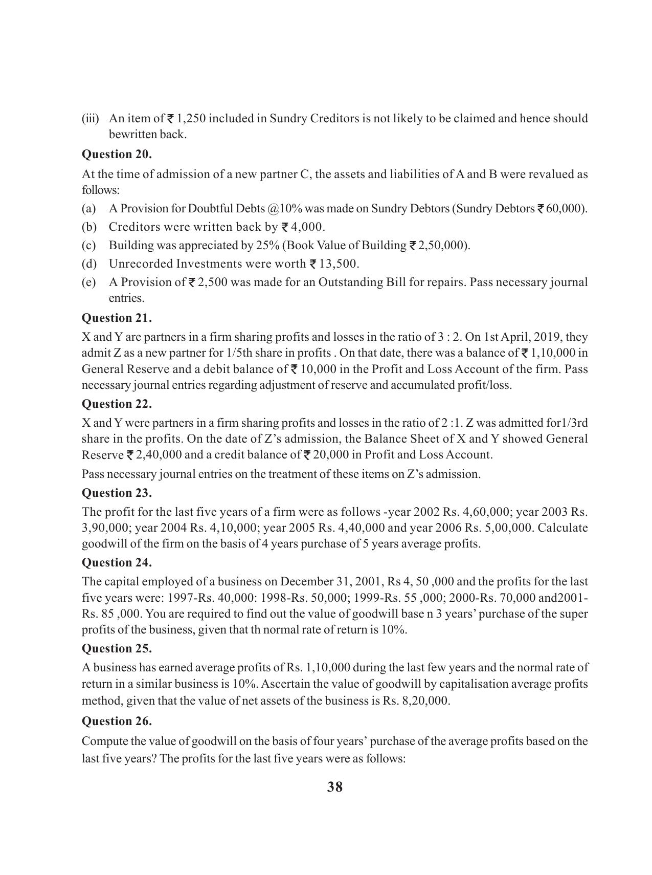 Tripura Board Class 12 Accountency English Version Workbooks - Page 42