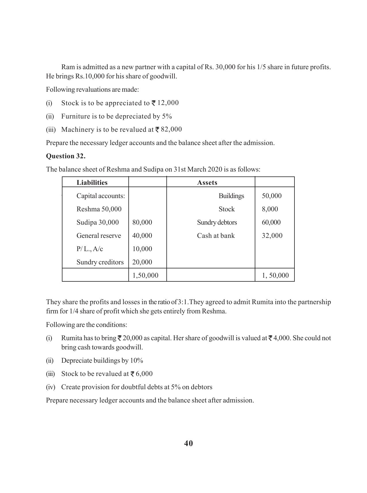 Tripura Board Class 12 Accountency English Version Workbooks - Page 44