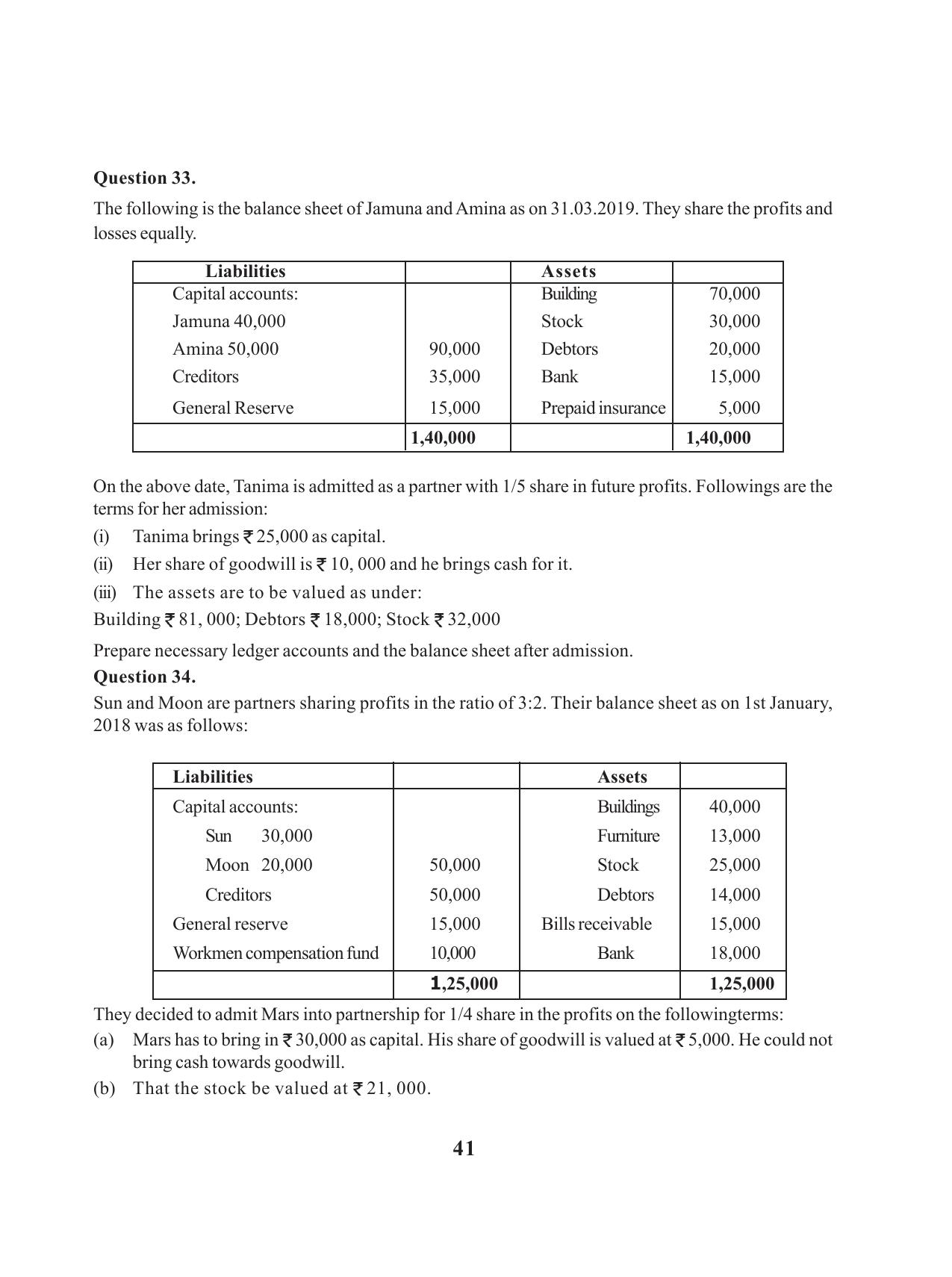 Tripura Board Class 12 Accountency English Version Workbooks - Page 45