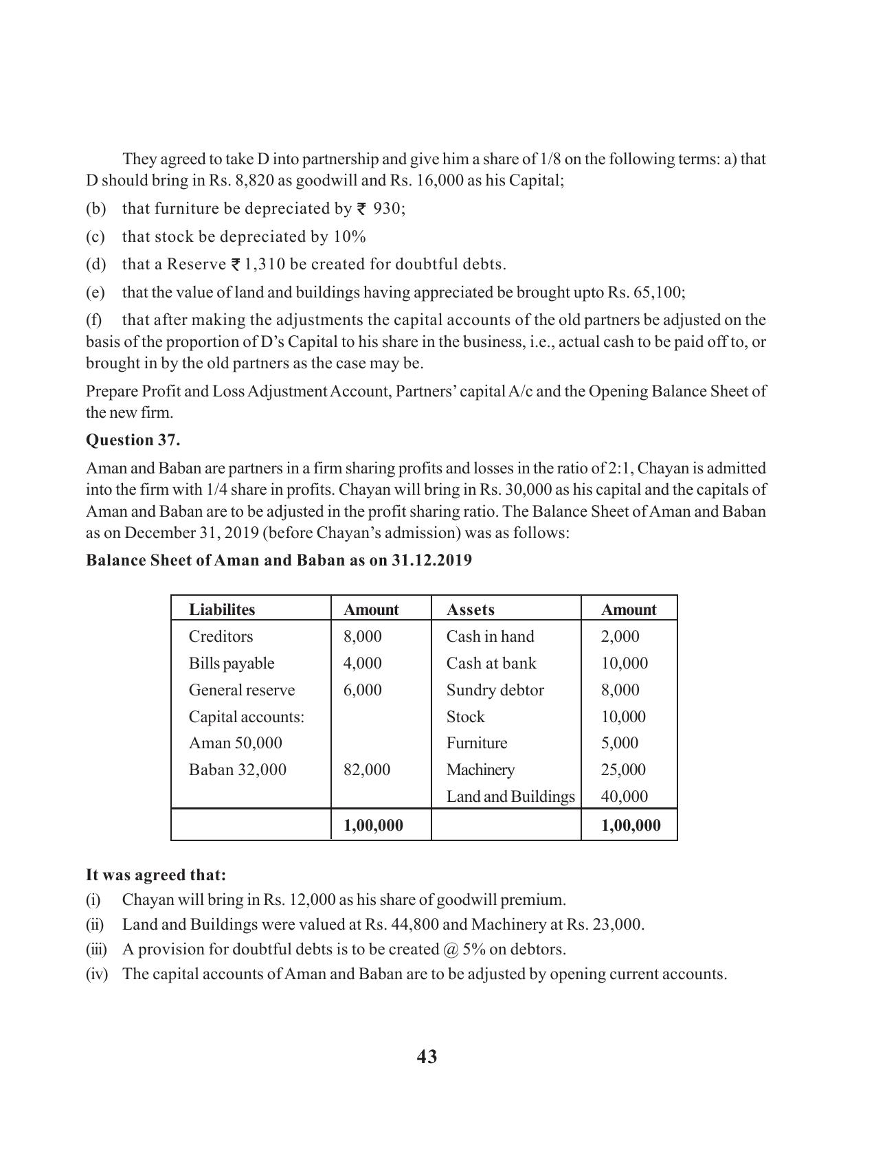 Tripura Board Class 12 Accountency English Version Workbooks - Page 47