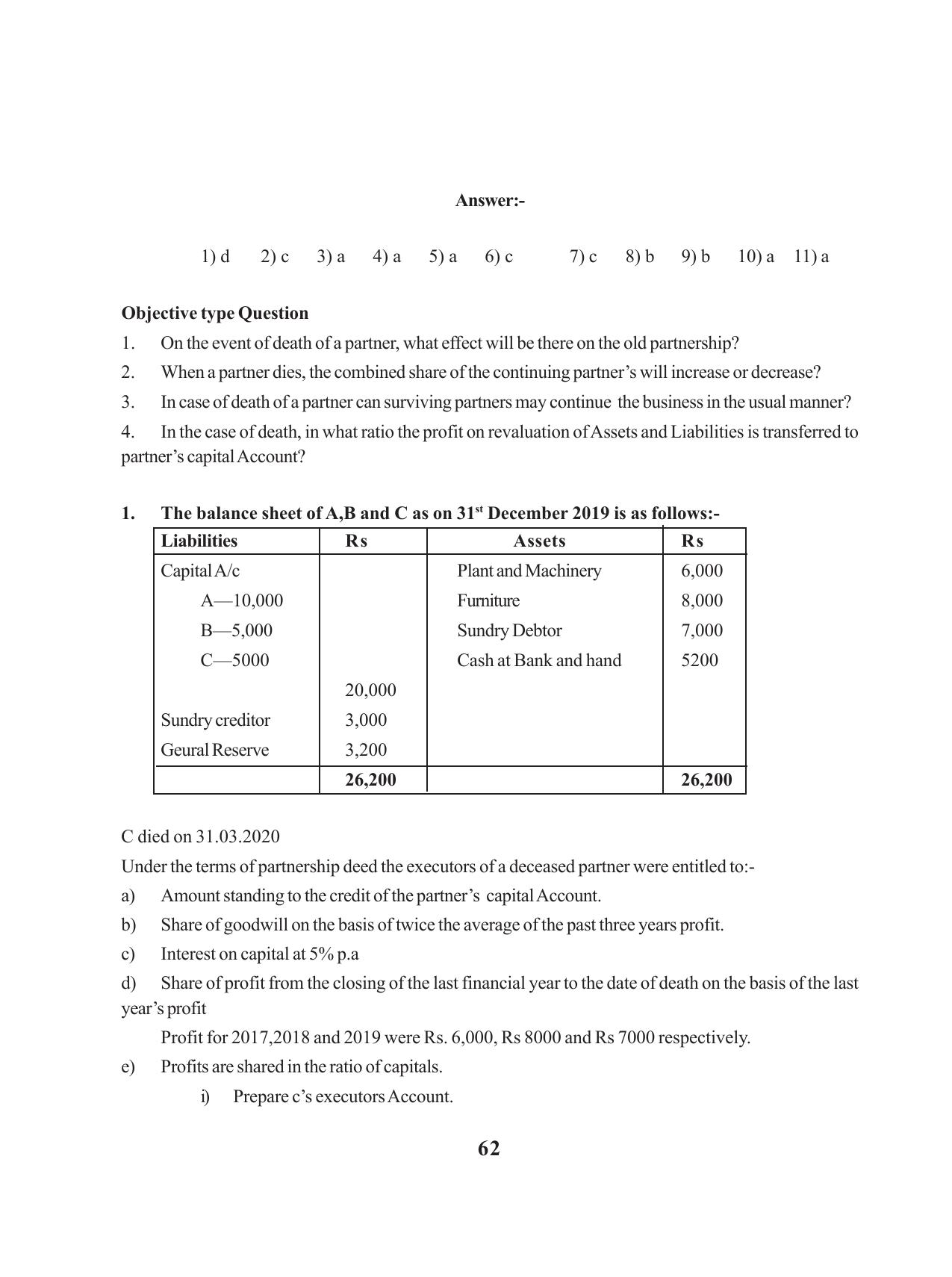 Tripura Board Class 12 Accountency English Version Workbooks - Page 66