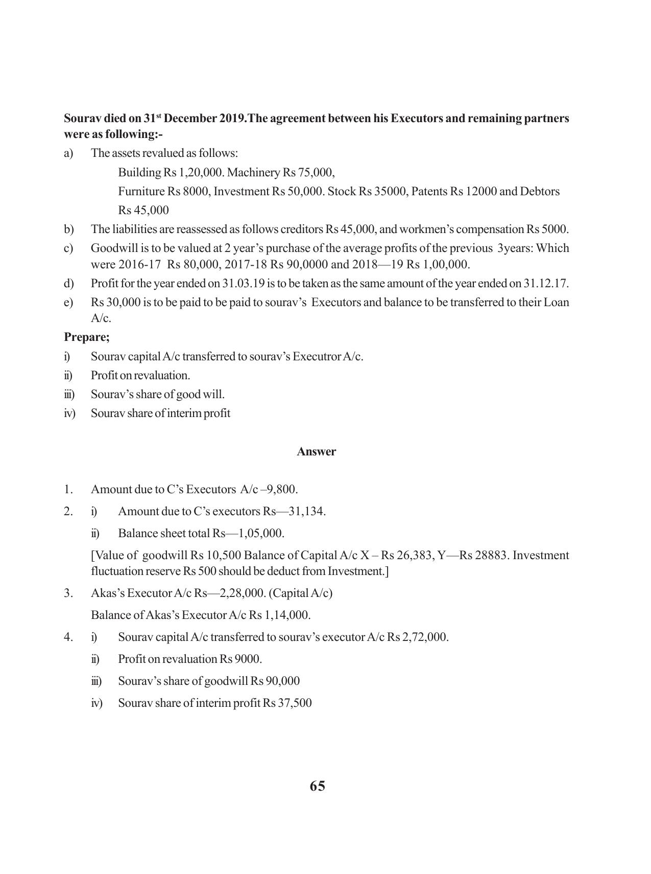 Tripura Board Class 12 Accountency English Version Workbooks - Page 69