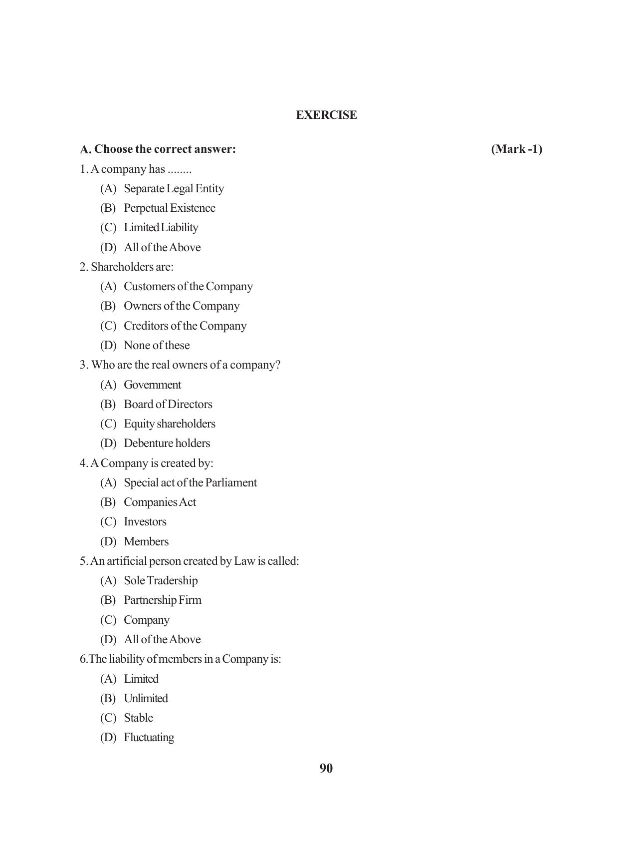 Tripura Board Class 12 Accountency English Version Workbooks - Page 94