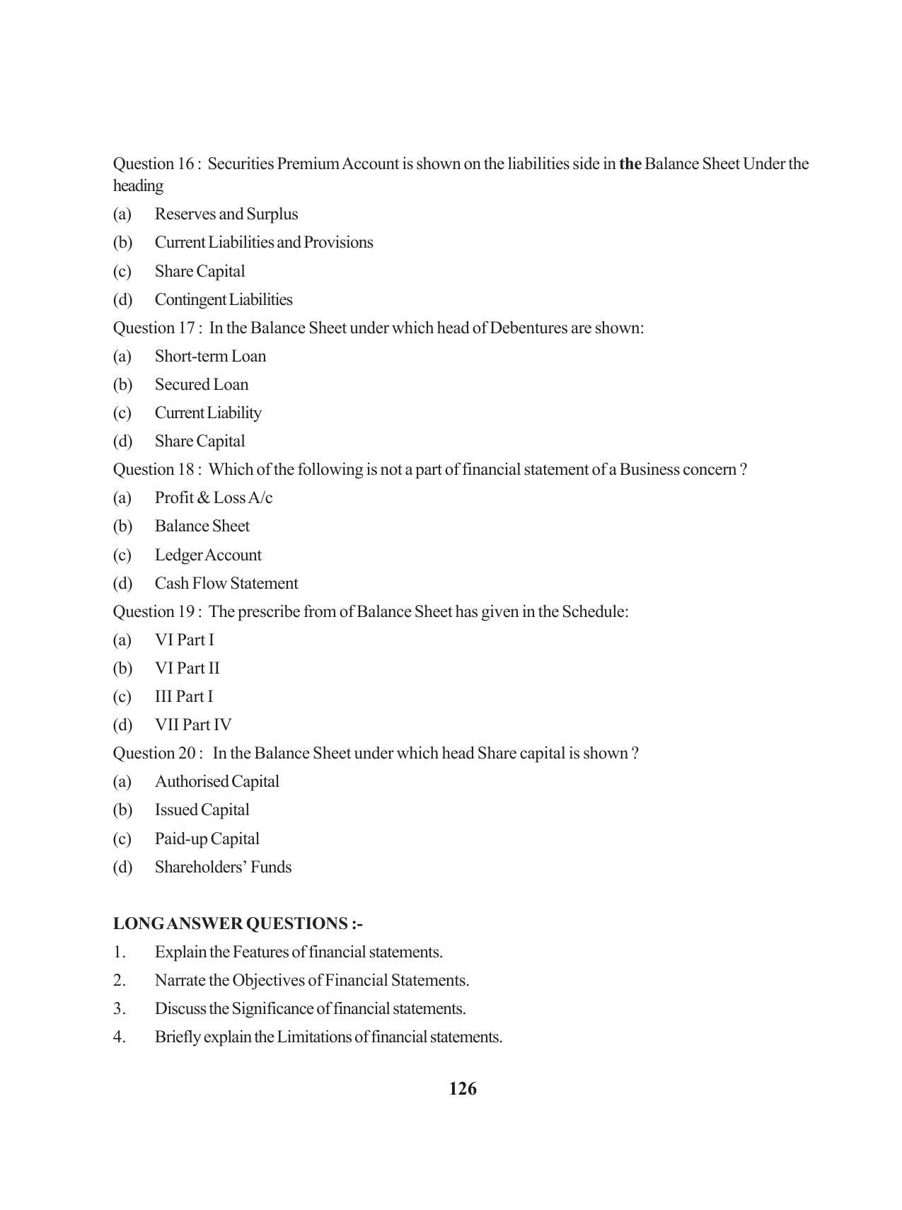 Tripura Board Class 12 Accountency English Version Workbooks - Page 130