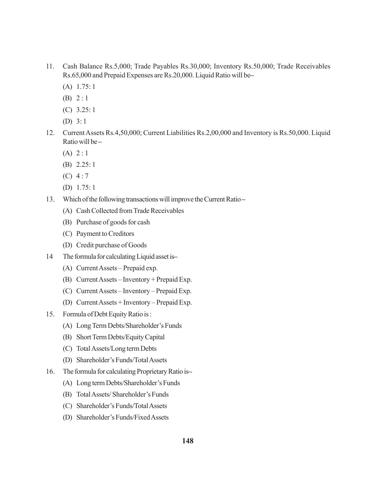 Tripura Board Class 12 Accountency English Version Workbooks - Page 152