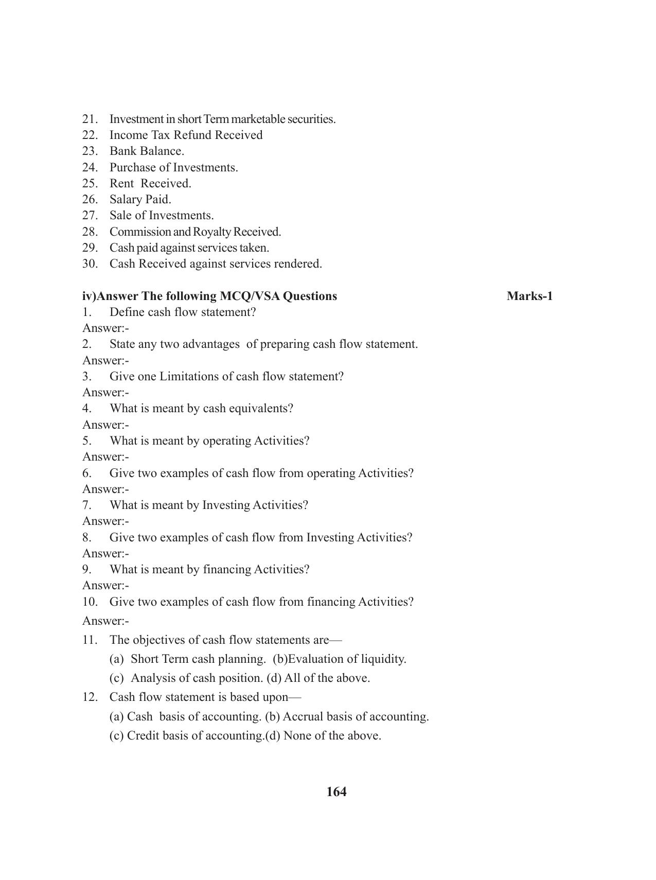 Tripura Board Class 12 Accountency English Version Workbooks - Page 168