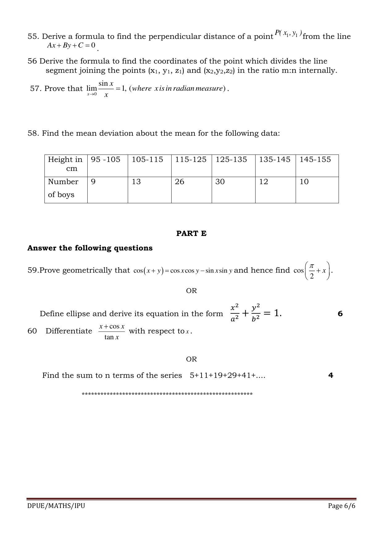 Karnataka 1st Puc Maths Model Question Paper Indcareer Docs