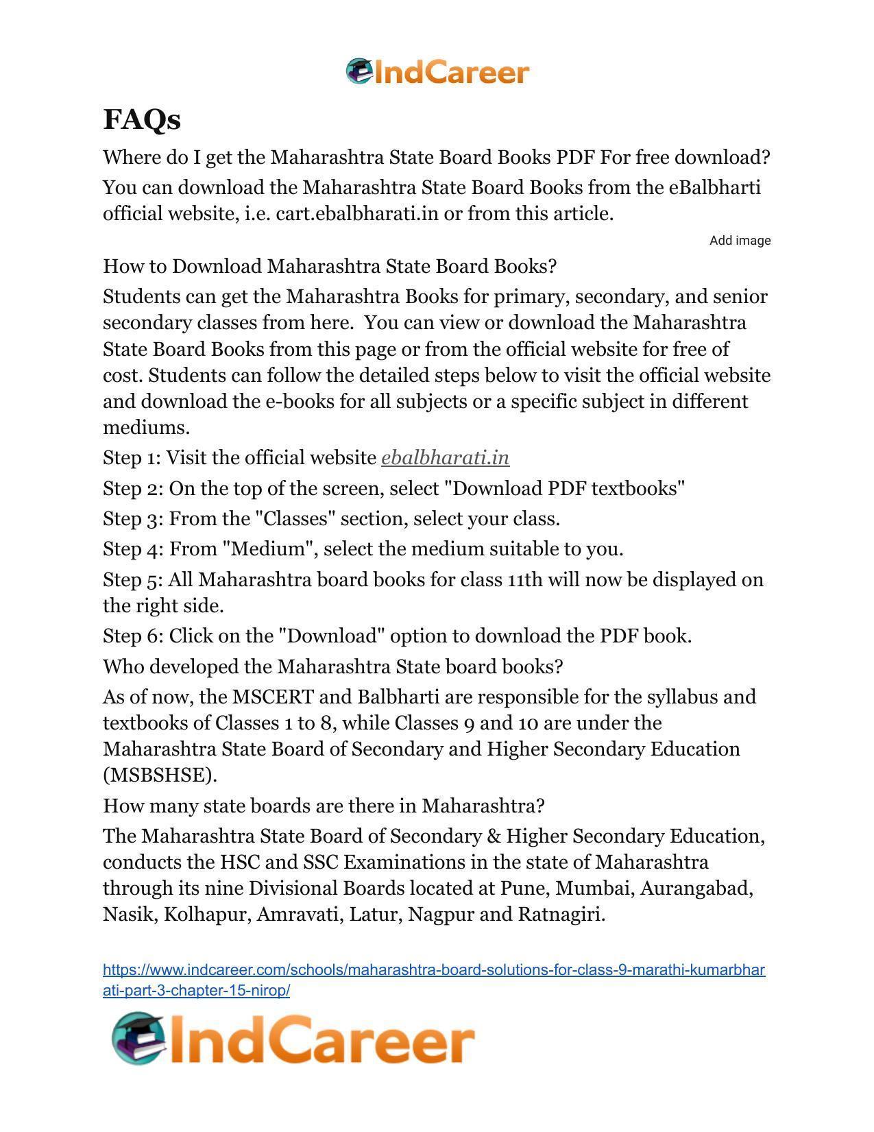 Maharashtra Board Solutions for Class 9- Marathi Kumarbharati (Part- 3): Chapter 15- निरोप - Page 18