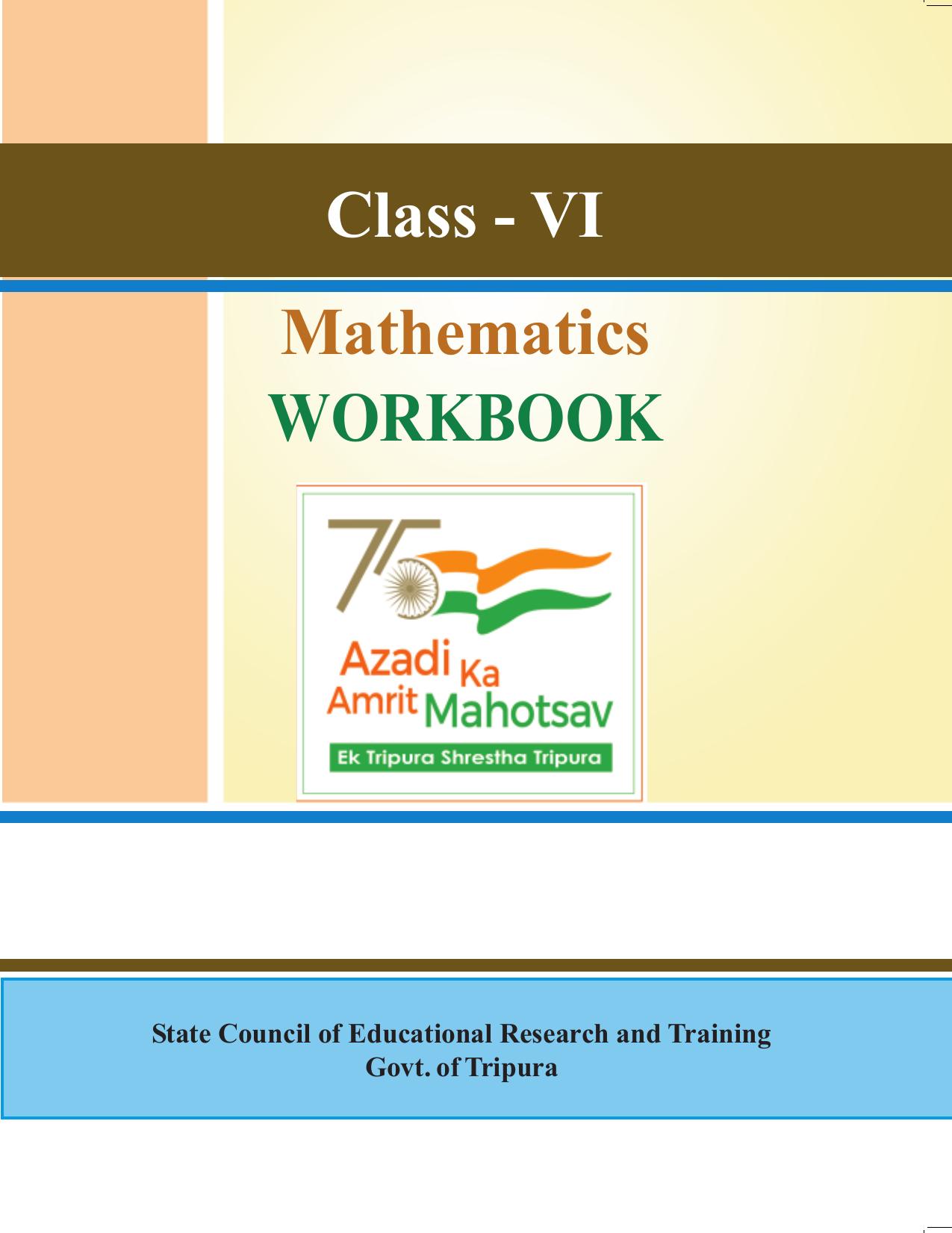 Tripura Board Class 6 Math English Version Workbooks - Page 1