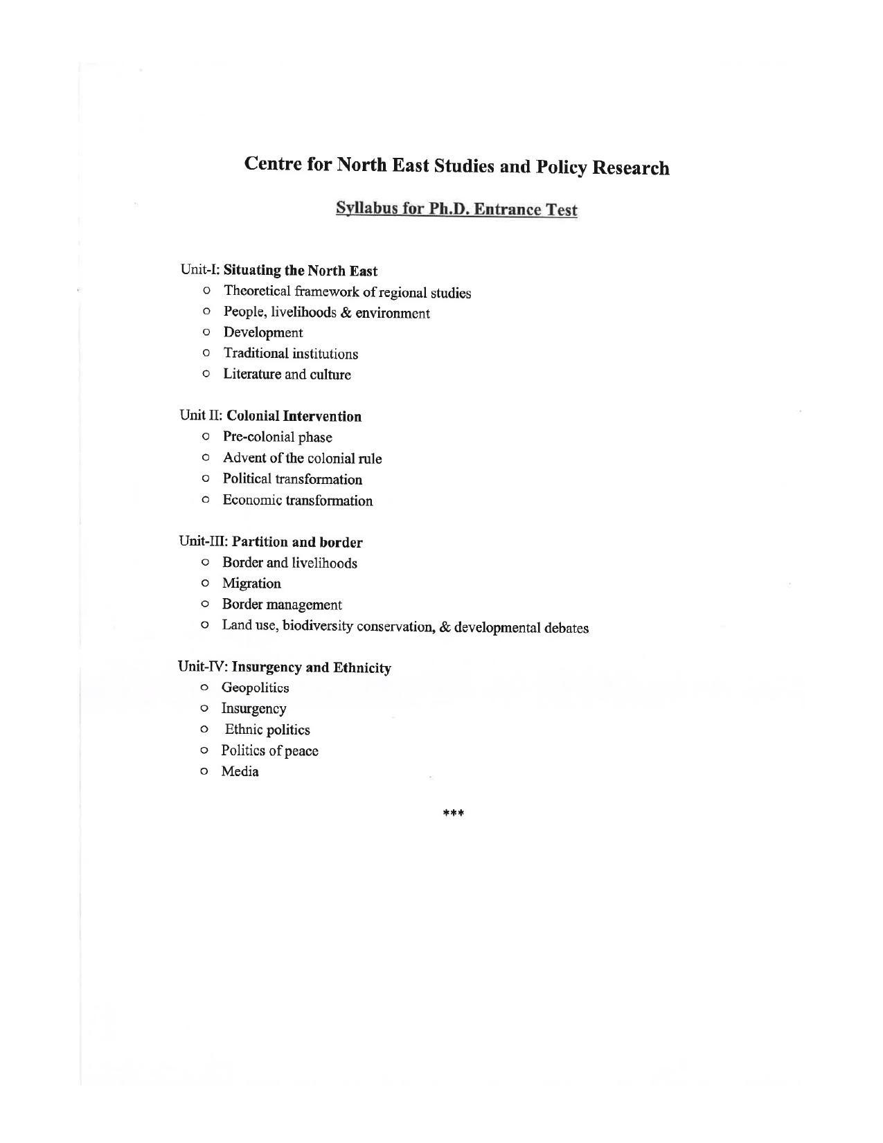JMI Entrance Exam FACULTY OF SOCIAL SCIENCES Syllabus - Page 4