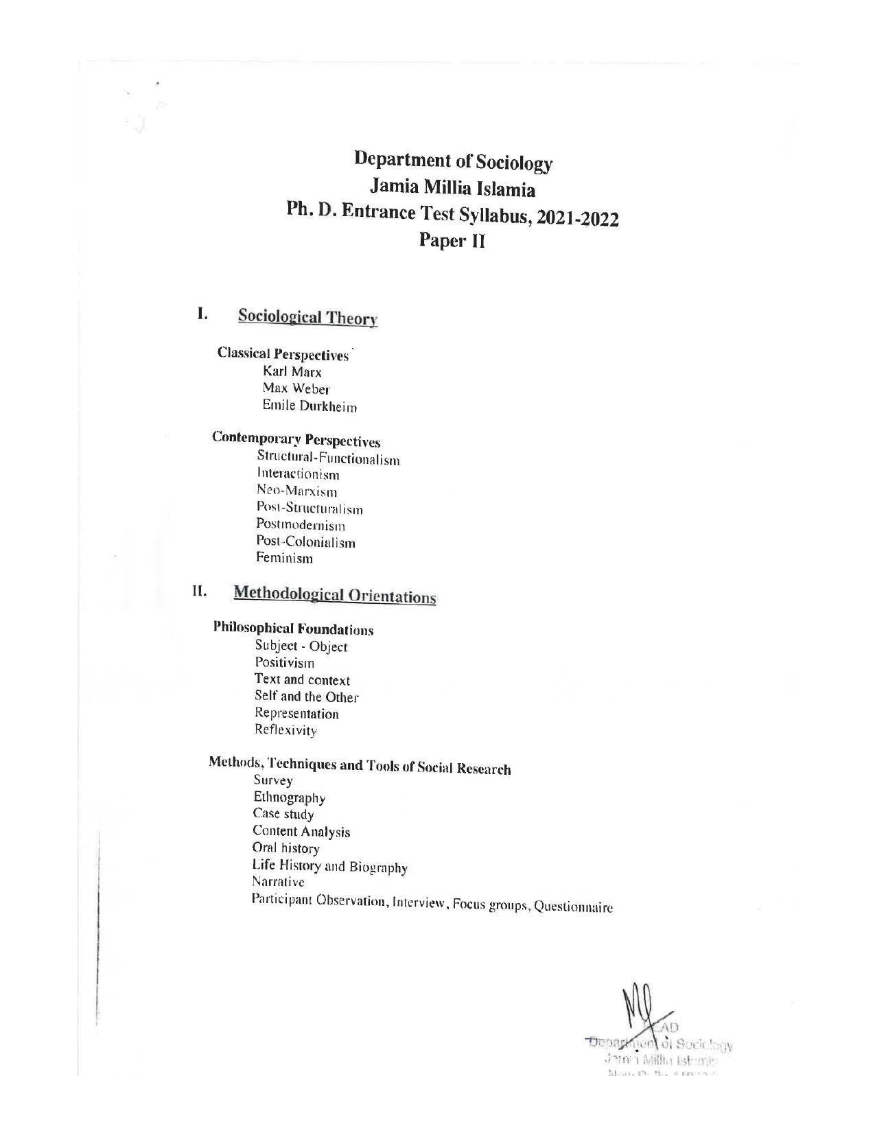 JMI Entrance Exam FACULTY OF SOCIAL SCIENCES Syllabus - Page 16
