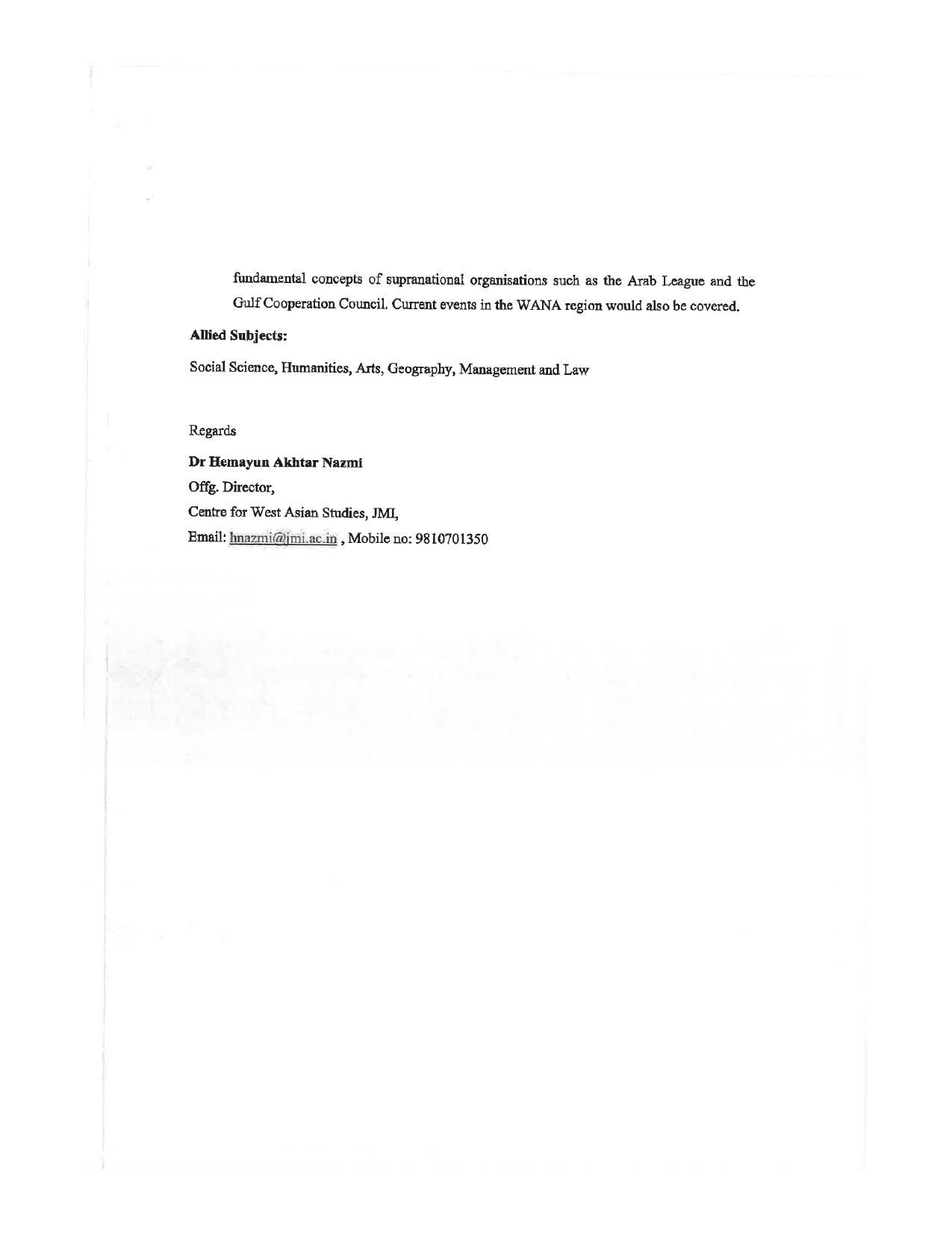 JMI Entrance Exam FACULTY OF SOCIAL SCIENCES Syllabus - Page 26