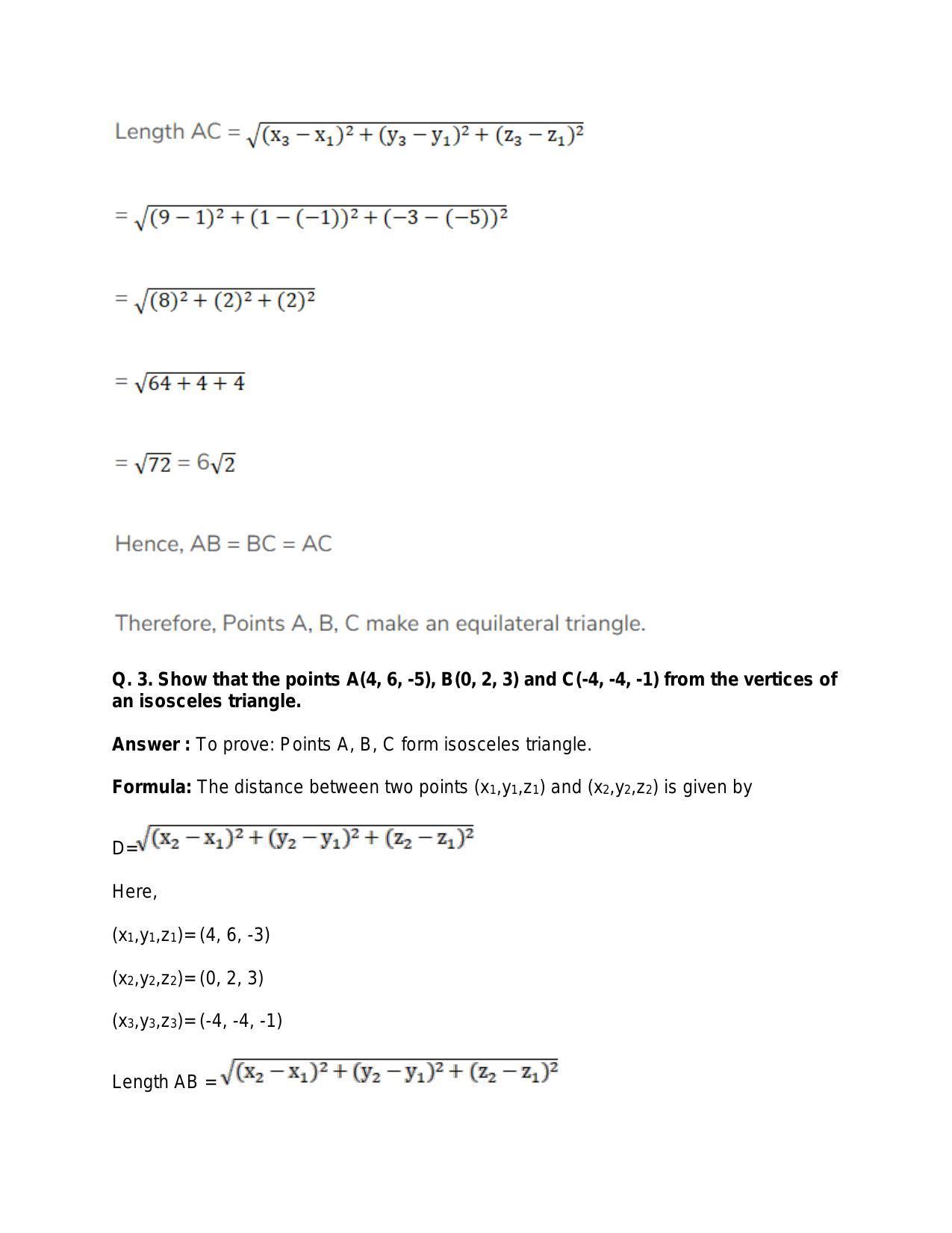 Chapter 26: GThree-Dimensional Geometry: RS Aggarwal Class 11 Solutions  - Page 7