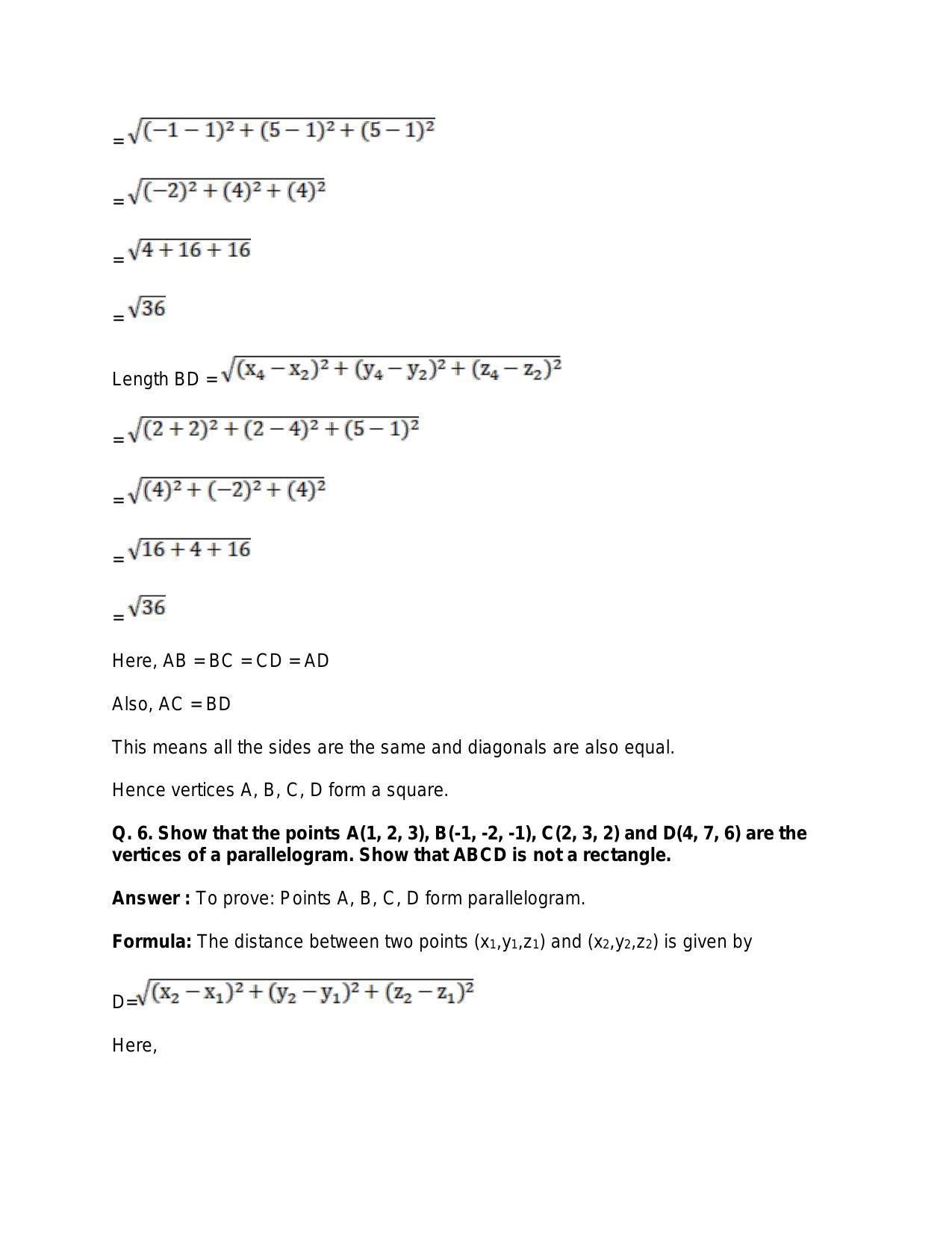 Chapter 26: GThree-Dimensional Geometry: RS Aggarwal Class 11 Solutions  - Page 12