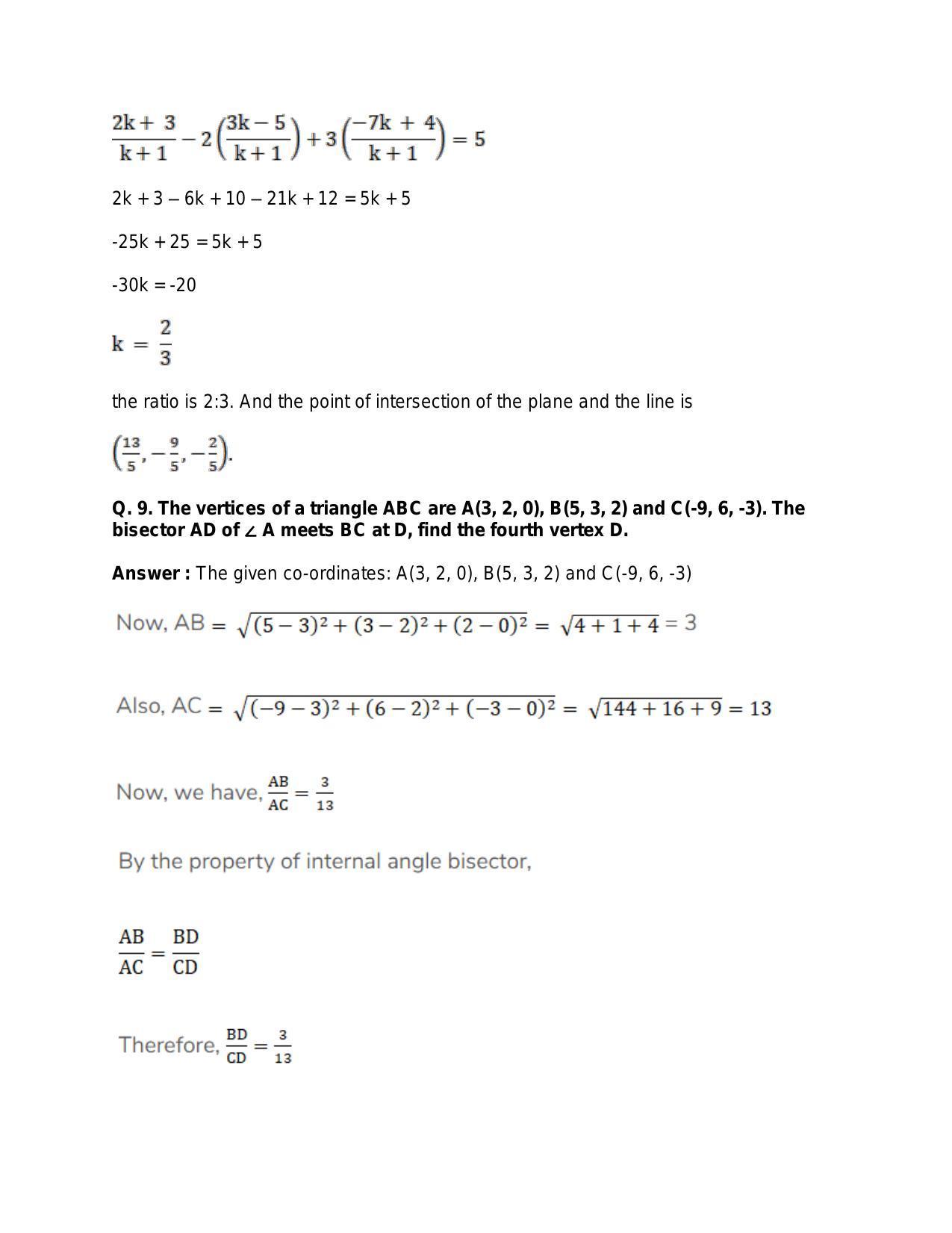 Chapter 26: GThree-Dimensional Geometry: RS Aggarwal Class 11 Solutions  - Page 37
